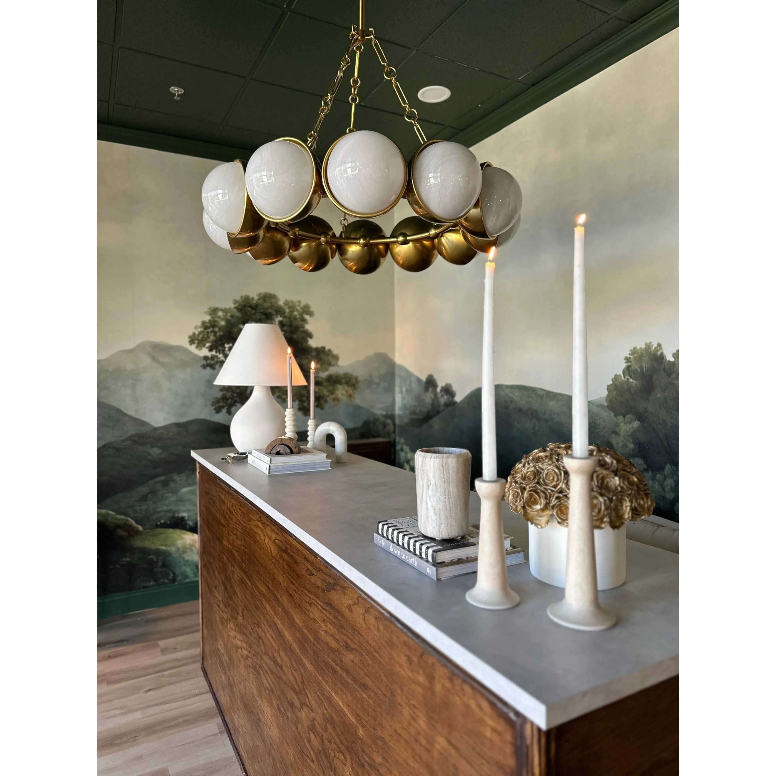 Althea Chandelier - Vintage Polished Brass 12 Lights