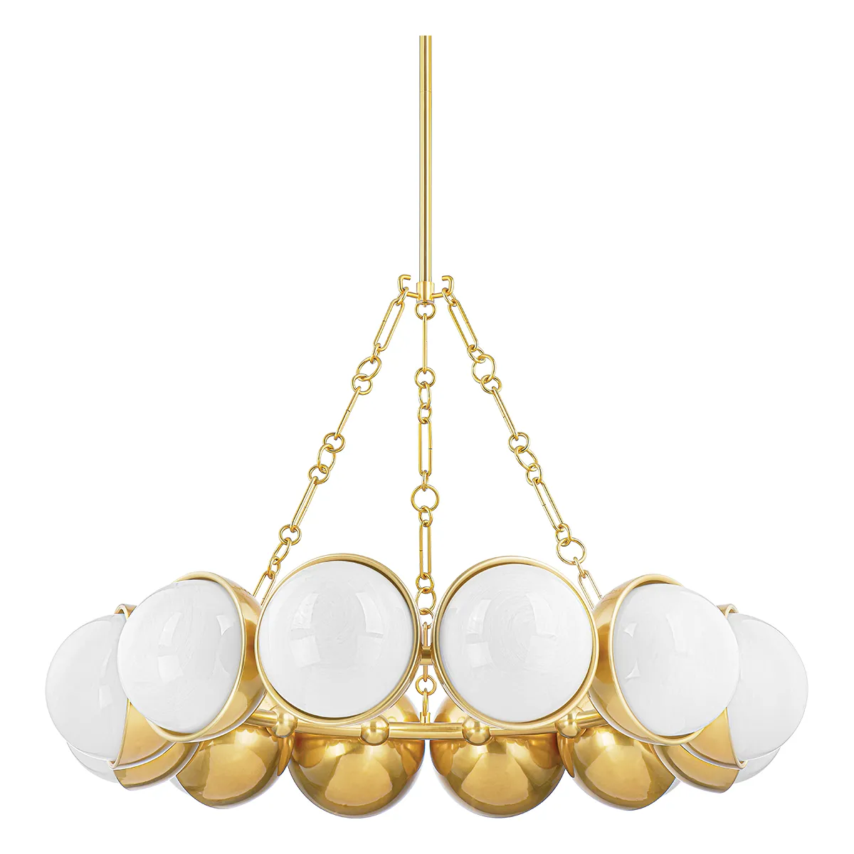 Althea Chandelier - Vintage Polished Brass 12 Lights