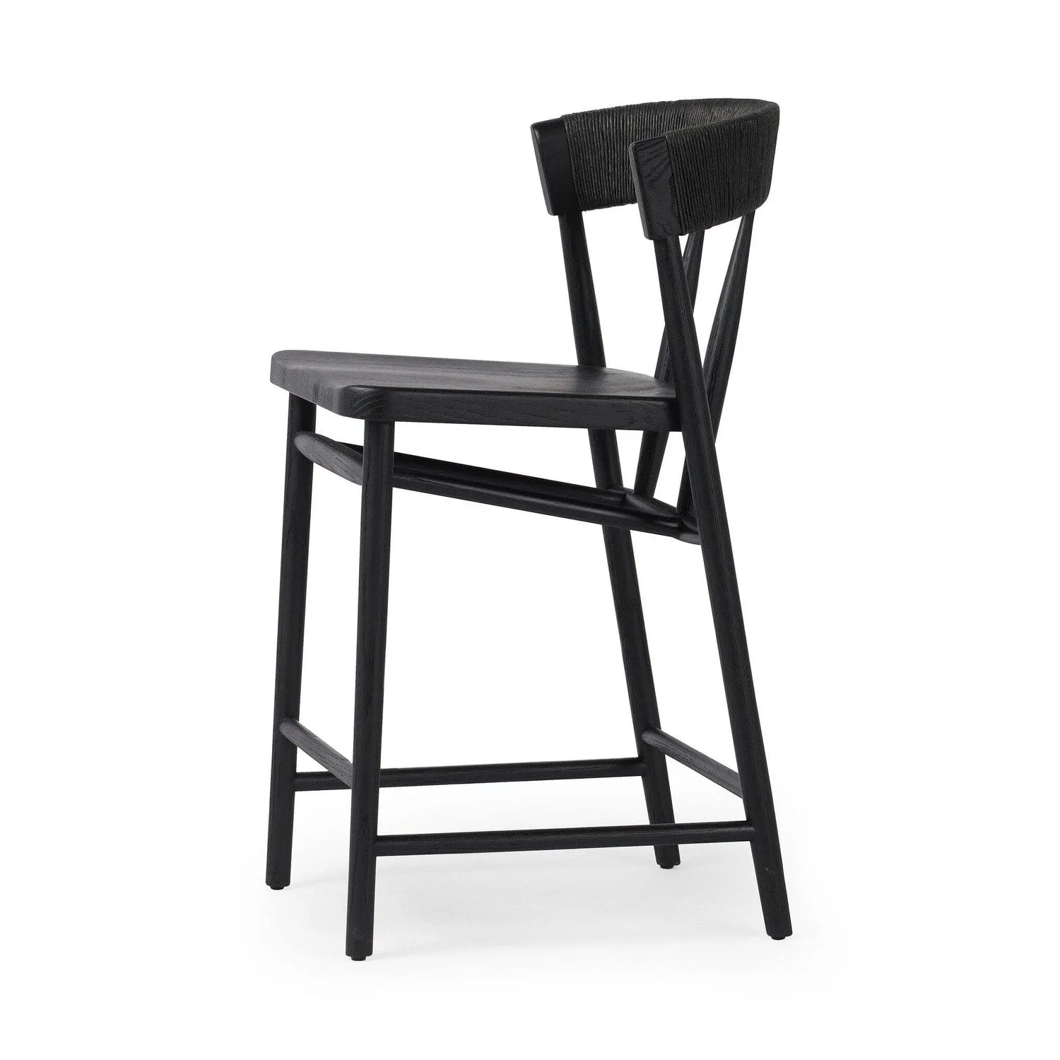 Angelina Counter Stool - Black Rush