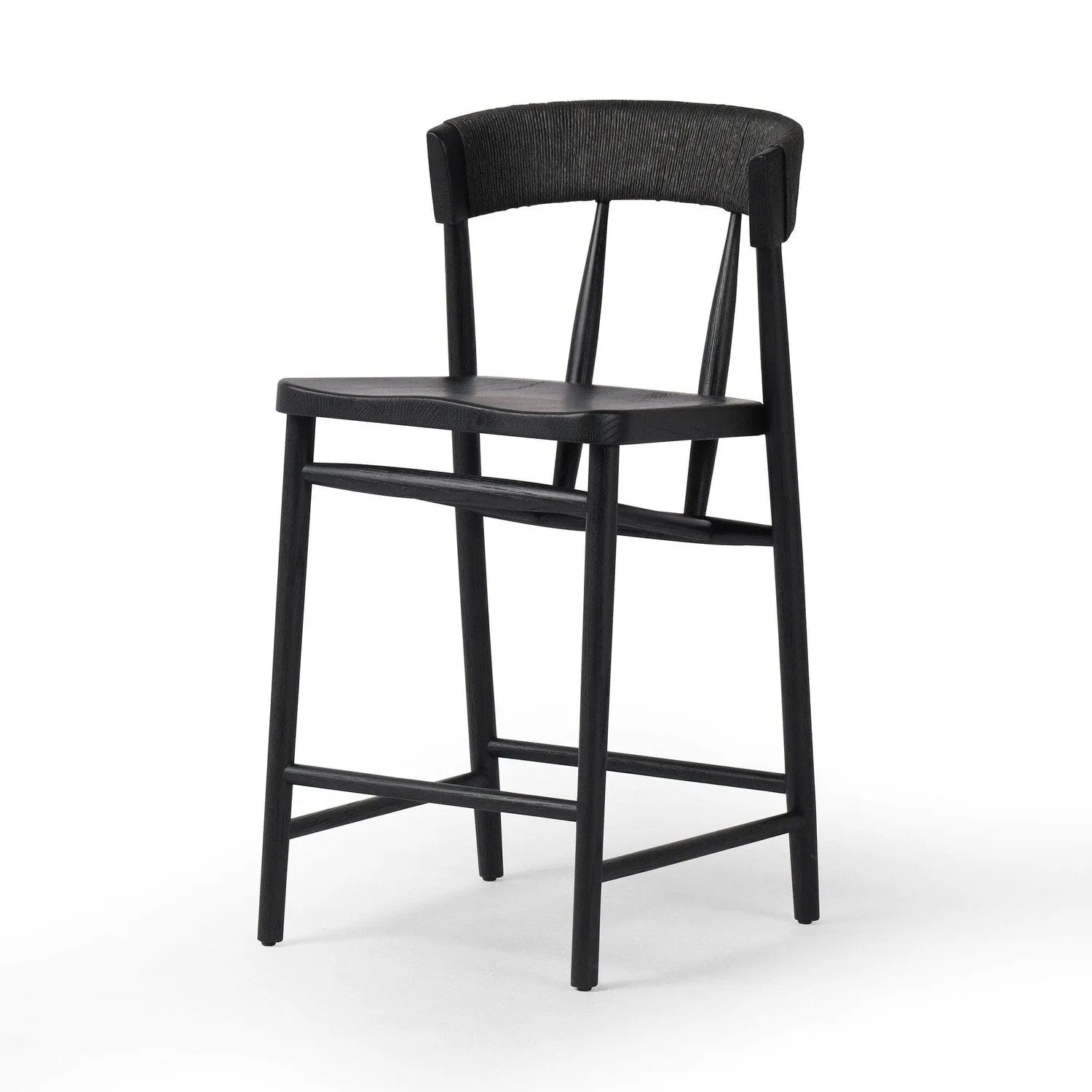 Angelina Counter Stool - Black Rush