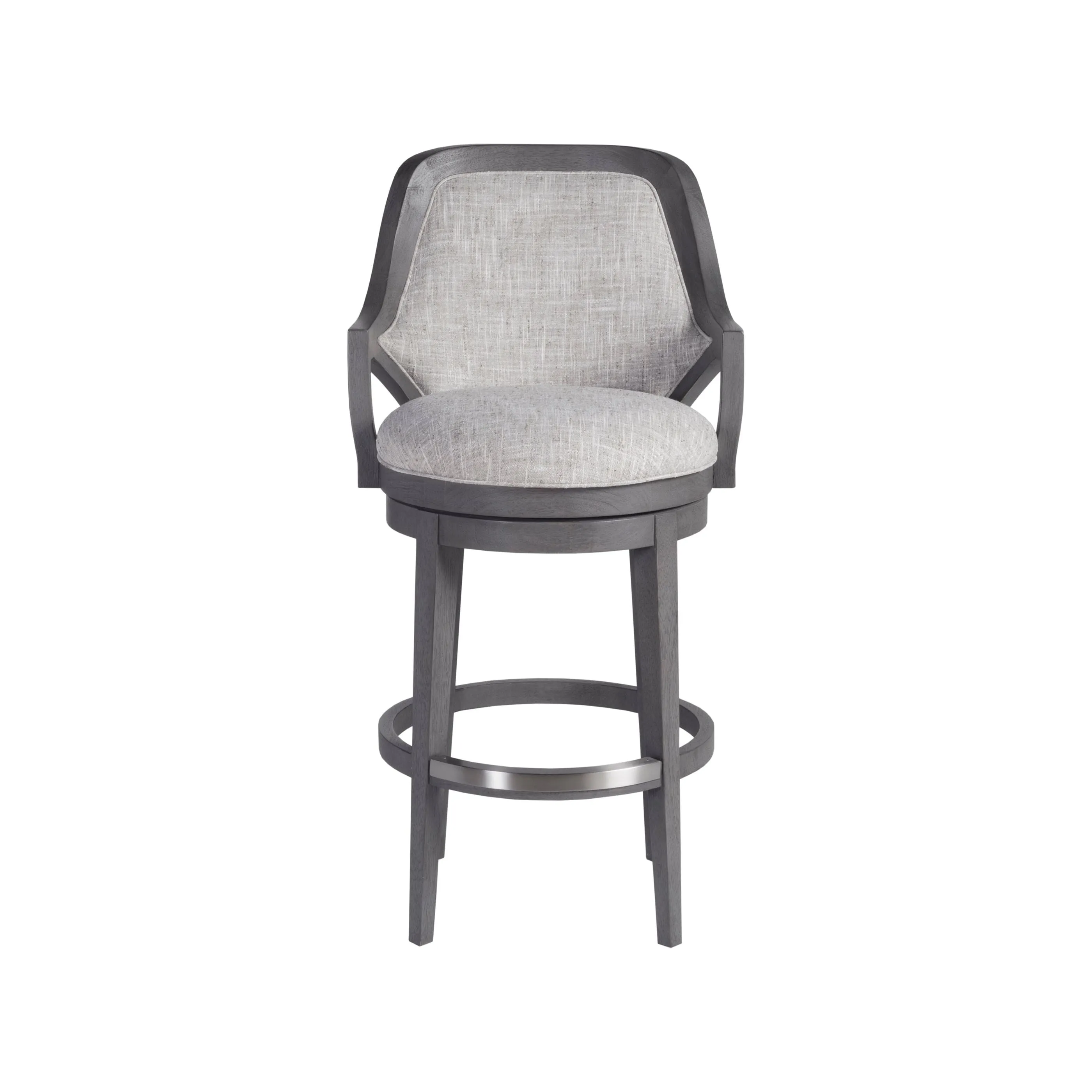 Appellation Upholstered Swivel Bar Stool - Gray