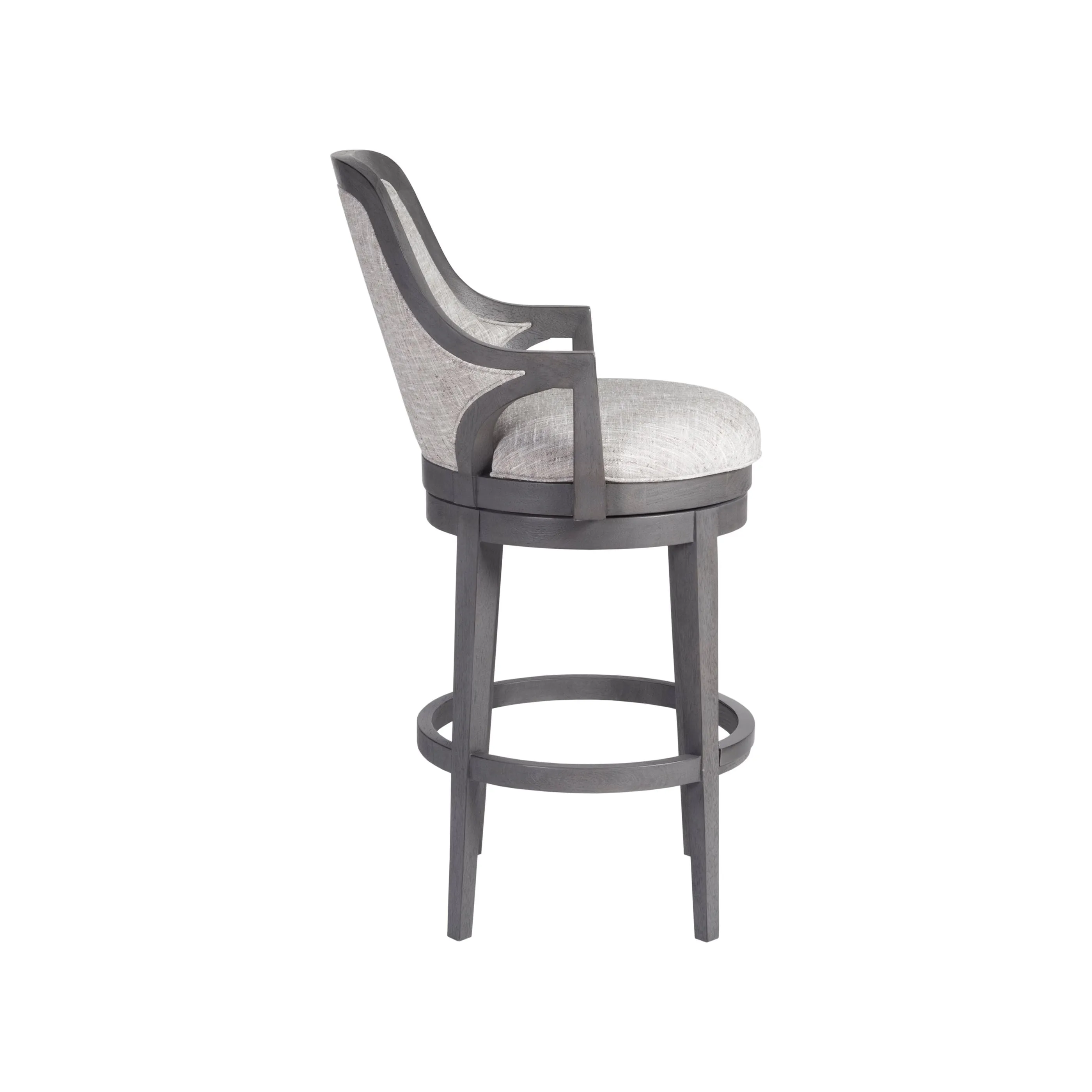 Appellation Upholstered Swivel Bar Stool - Gray