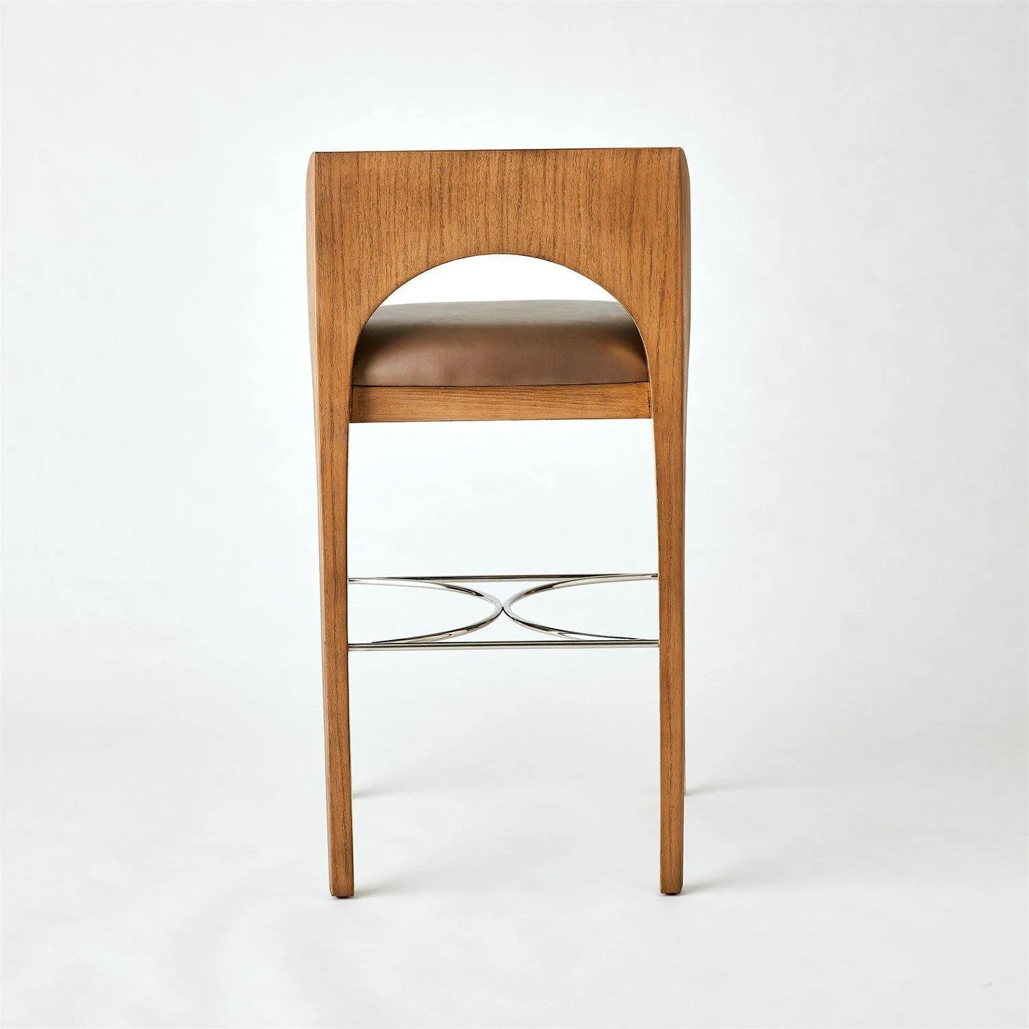 Arches Bar Stool-Nutmeg/Champagne