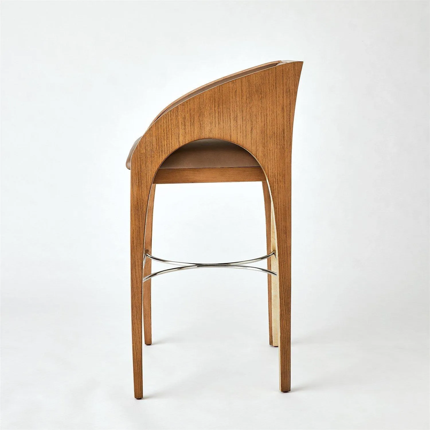 Arches Bar Stool-Nutmeg/Champagne