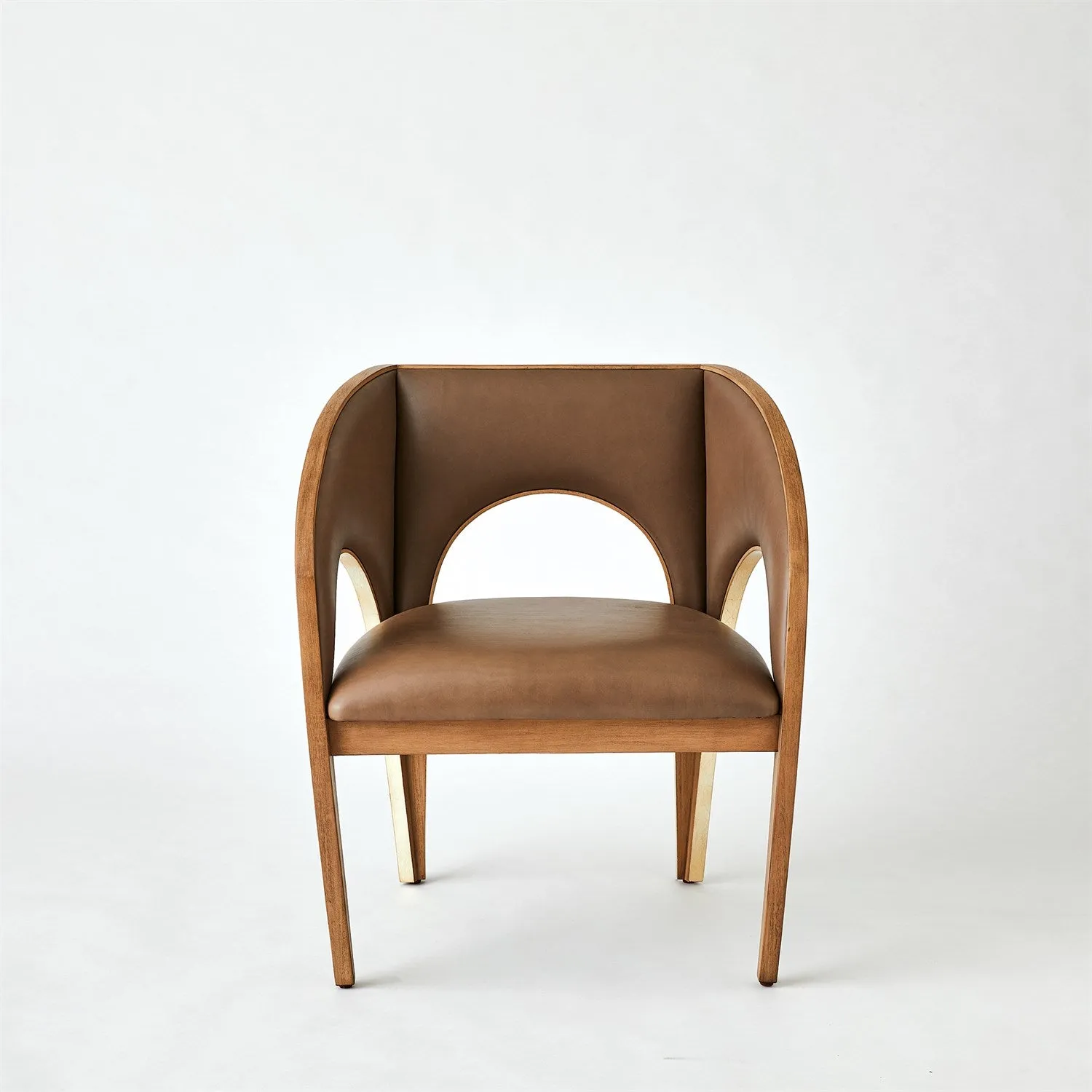 Arches Occasional Chair-Nutmeg/Champagne