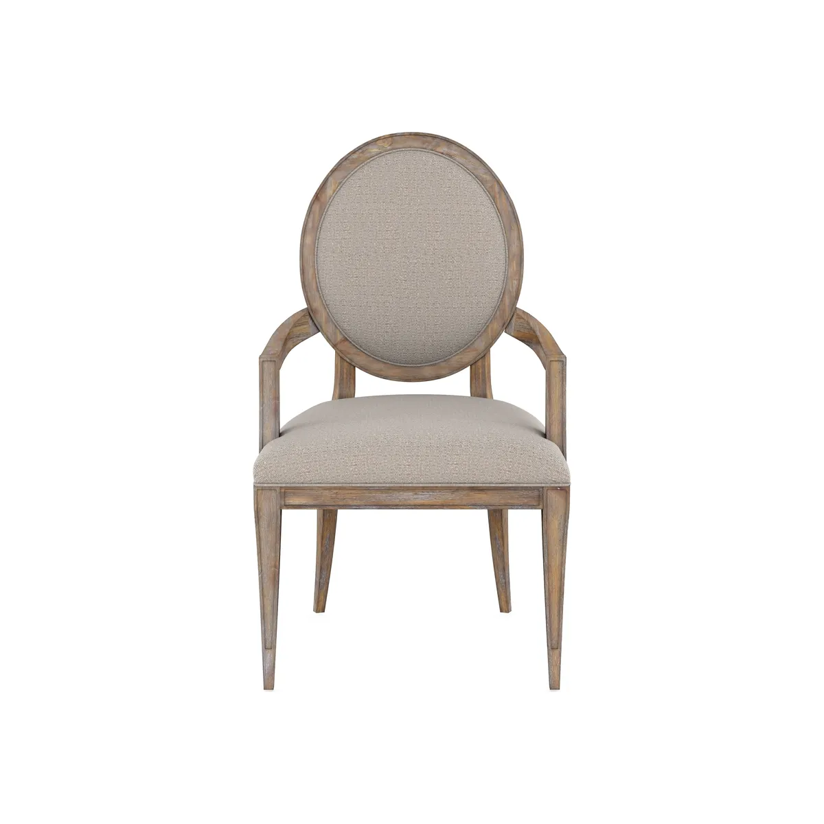 Architrave Oval Arm Chair (Purchase in qty of 2 required, priced individually) - Brown