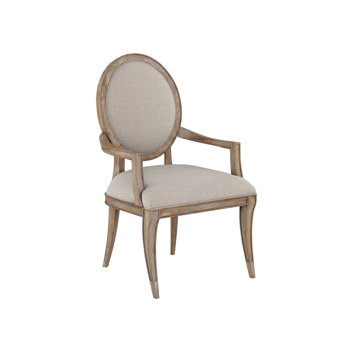 Architrave Oval Arm Chair (Purchase in qty of 2 required, priced individually) - Brown