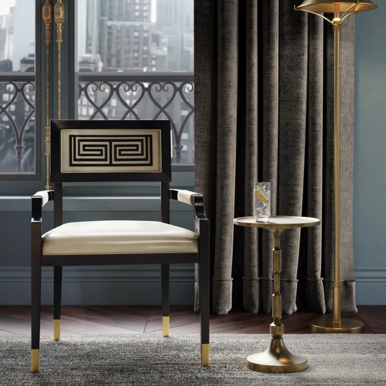 Artemis Leather Armchair, Milk