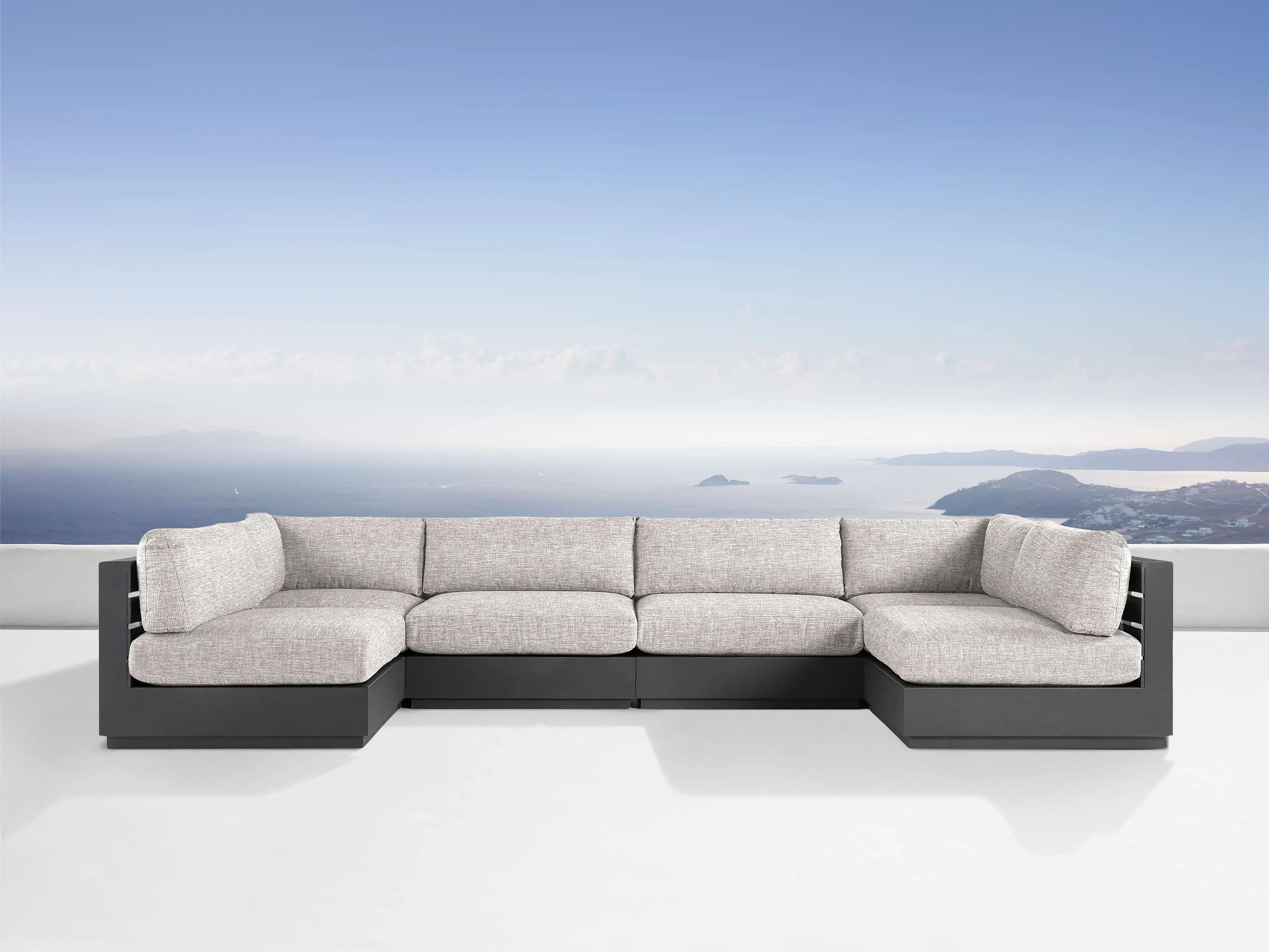 Bal Harbour Outdoor Aluminum Six-Piece Sectional