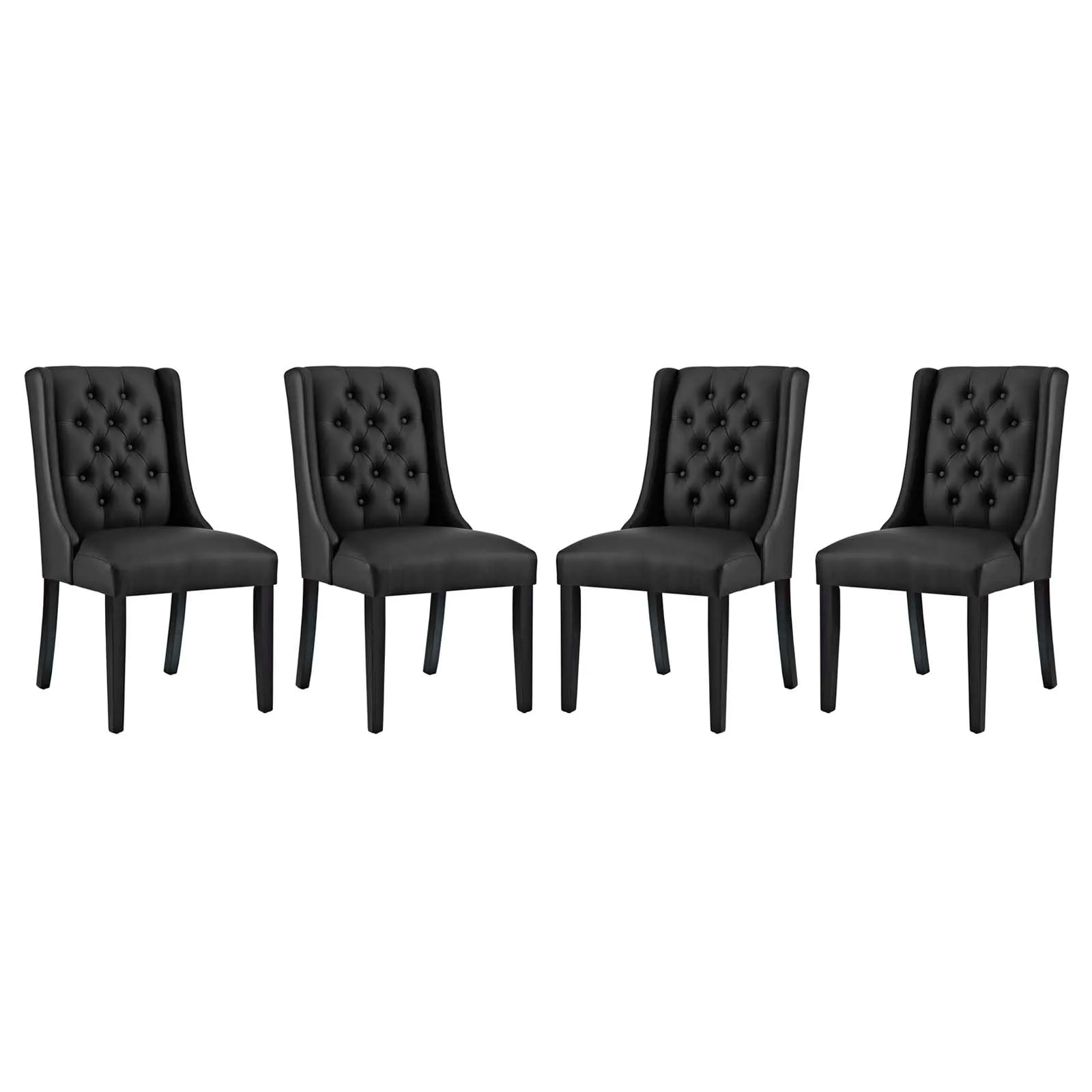 Baronet Dining Chair Vinyl Set of 4 by Modway