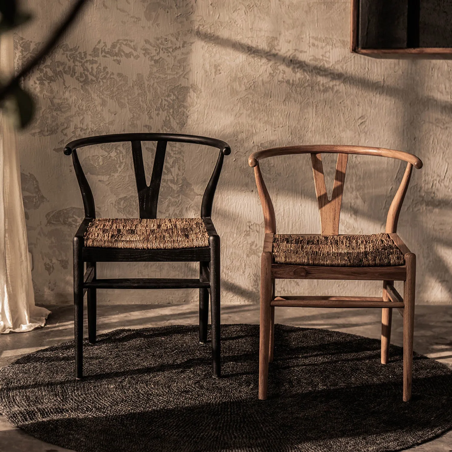 Bayan Caterpillar Twin Chair - Charcoal