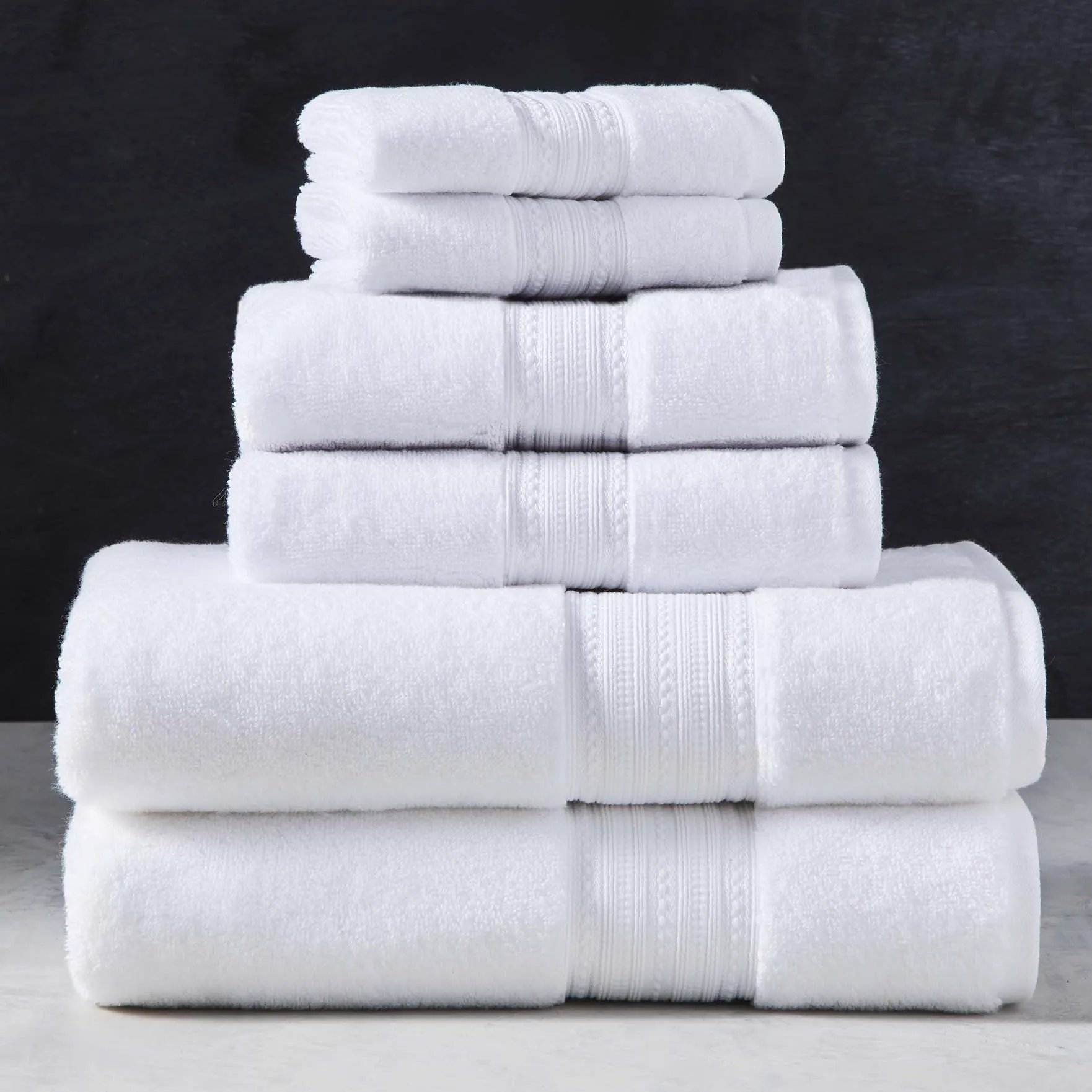 Better Homes & Gardens BHS100010993100 6 Piece Solid Bath Towel Set, Arctic White