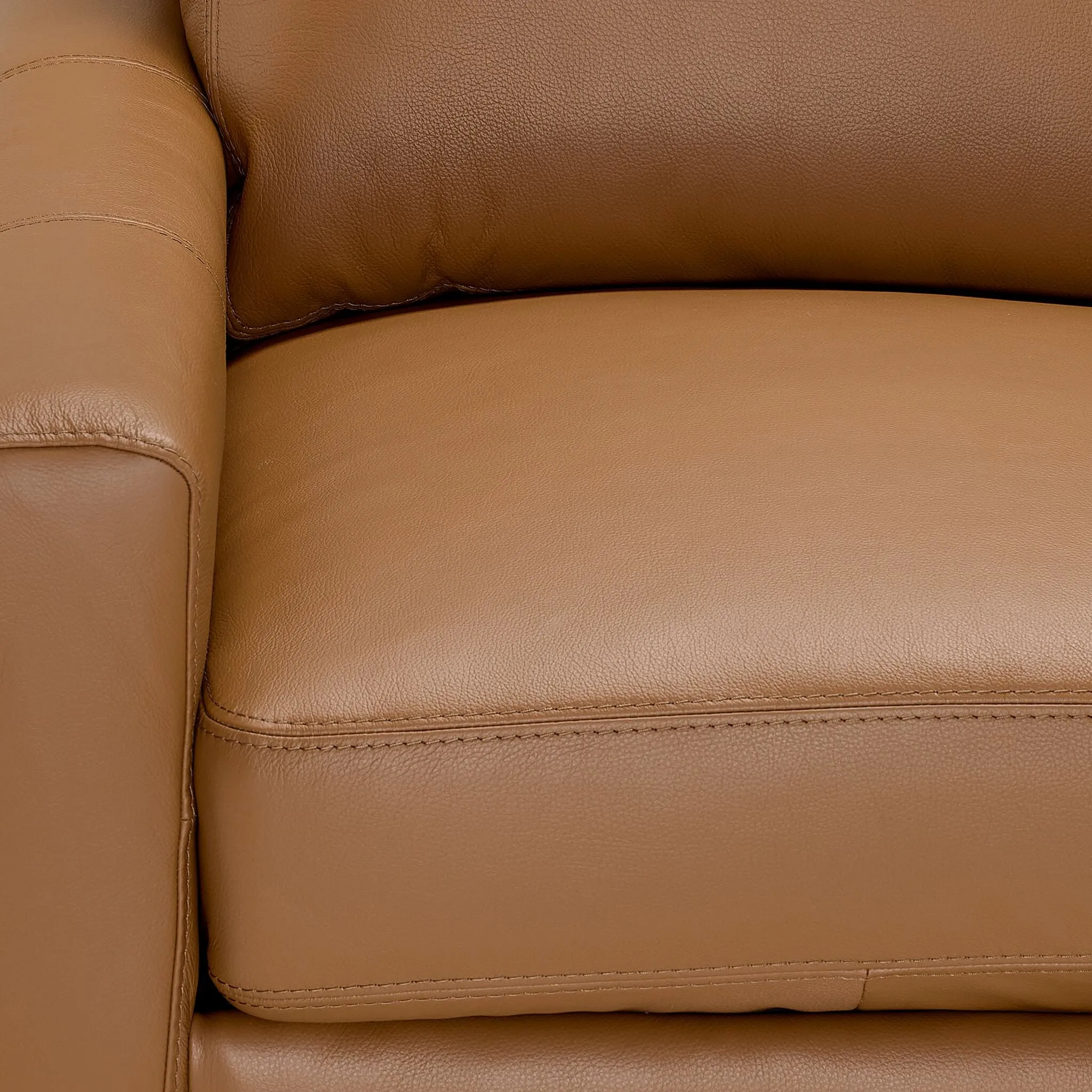 Chito Leather Chair - Saddle