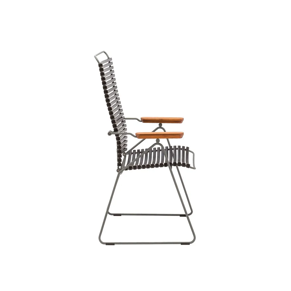 Click Outdoor Adjustable Lounge Chair - Black