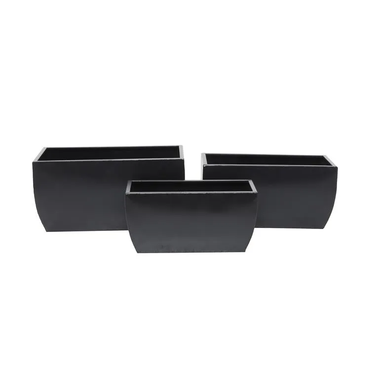 COSMOPOLITAN BLACK METAL INDOOR OUTDOOR PLANTER