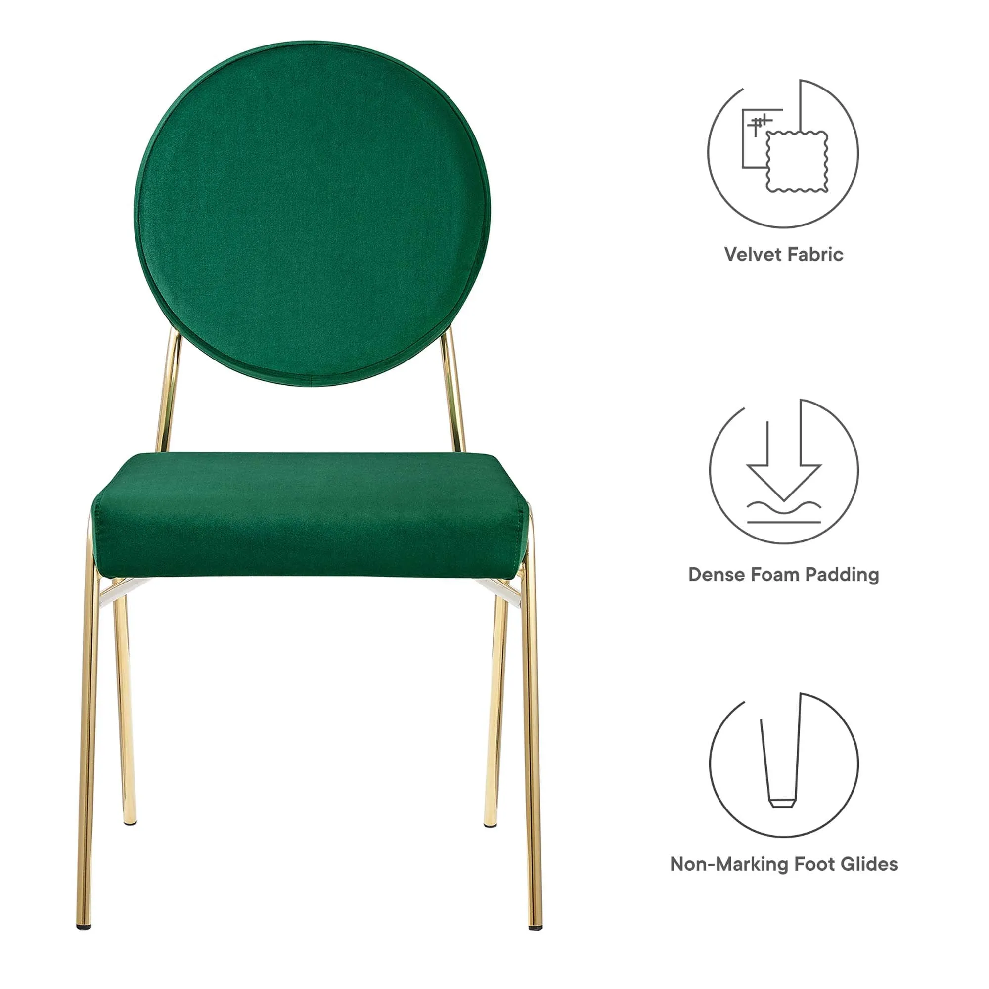 Craft Performance Velvet Dining Side Chair by Modway