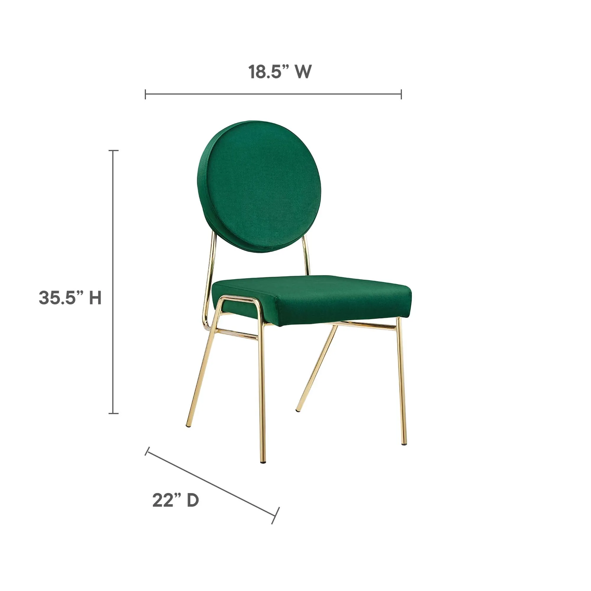 Craft Performance Velvet Dining Side Chair by Modway