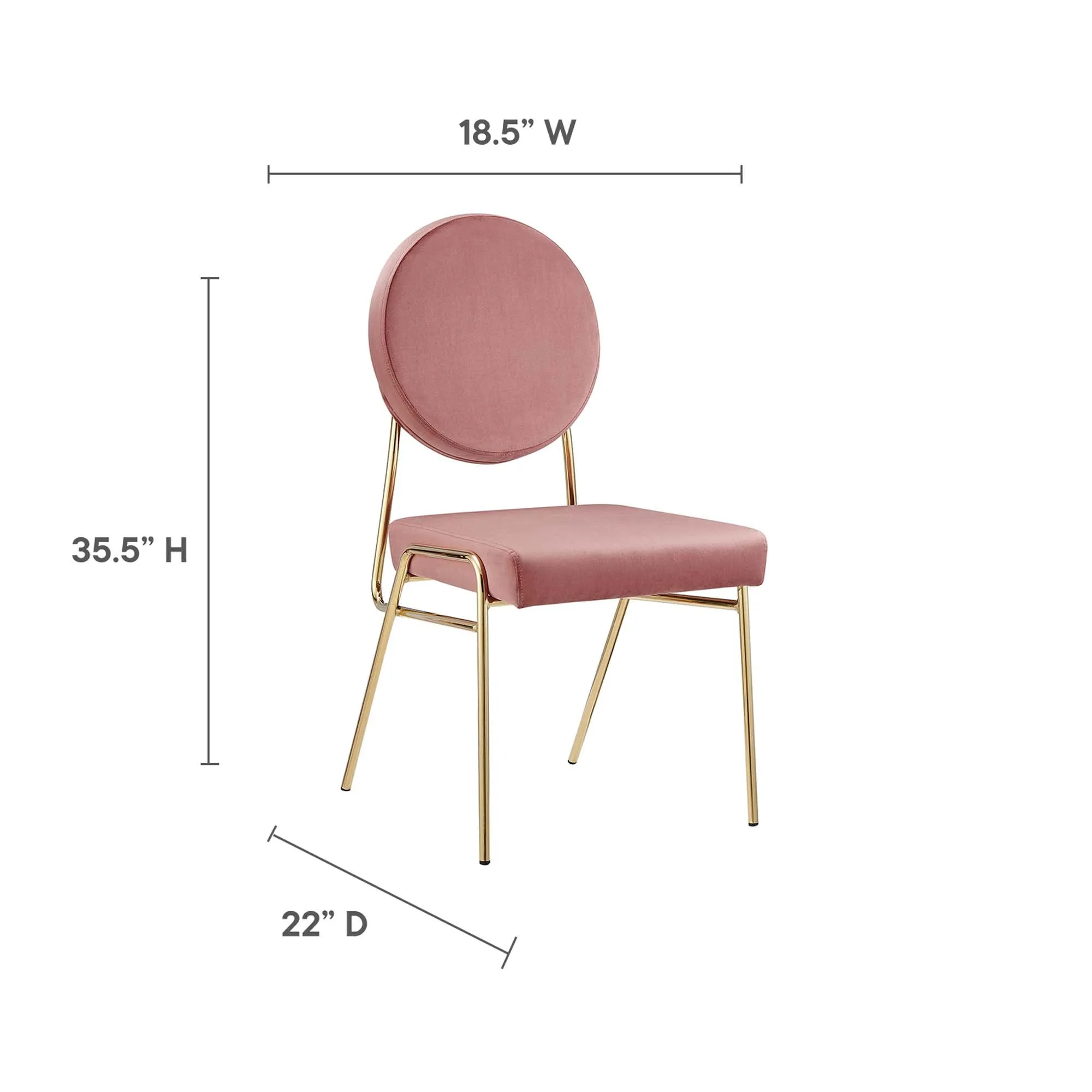 Craft Performance Velvet Dining Side Chair by Modway