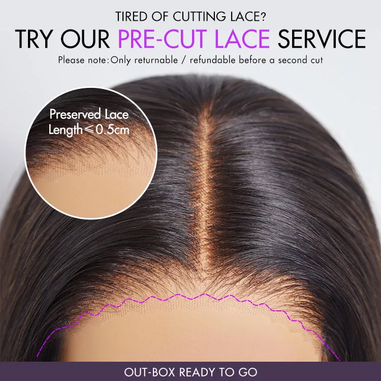 Crazy Wednesday | Ash Blonde Highlight Loose Wave Glueless Minimalist HD Lace Short Wavy Wig Pre-Cut Lace