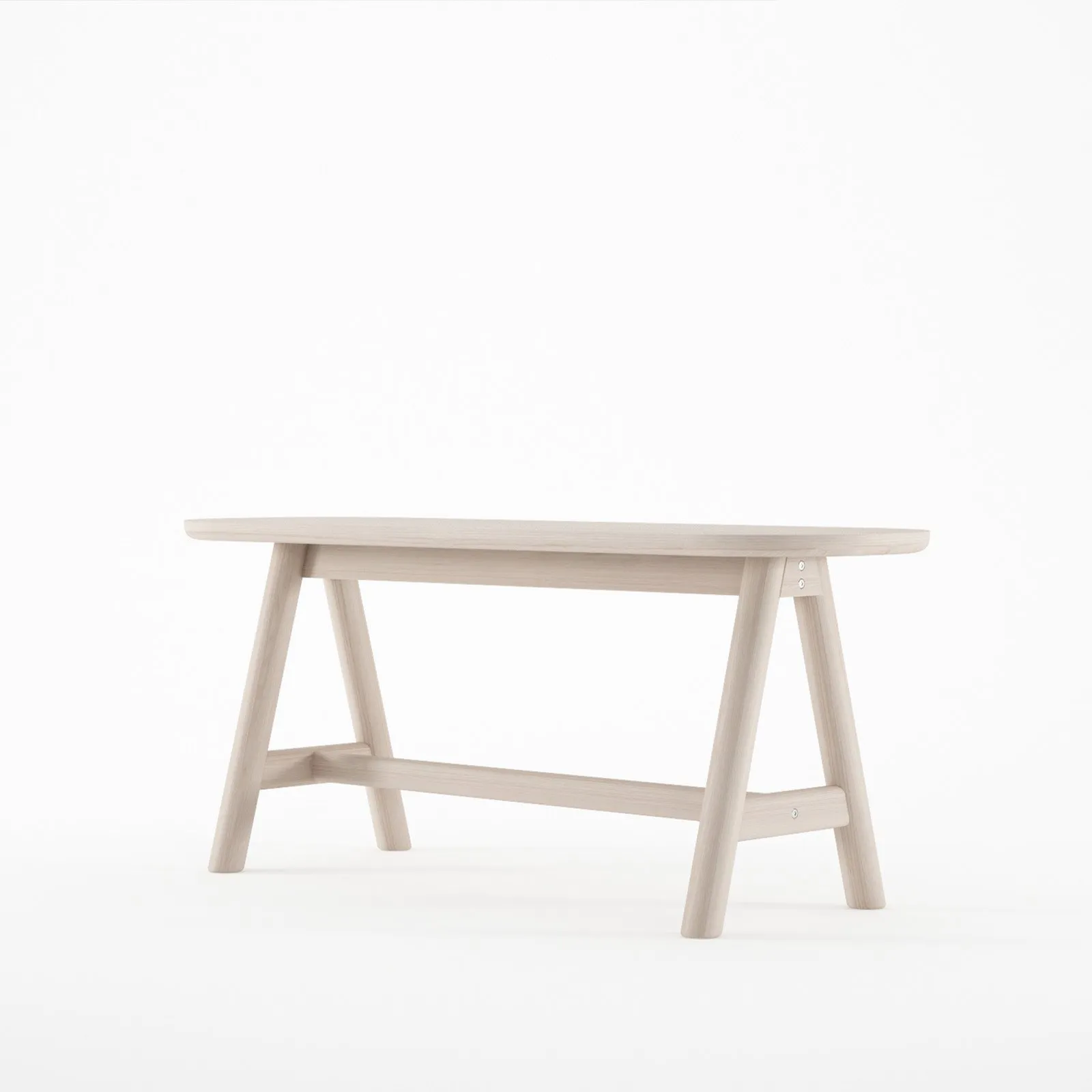 Curbus Oval Bench - White Ash