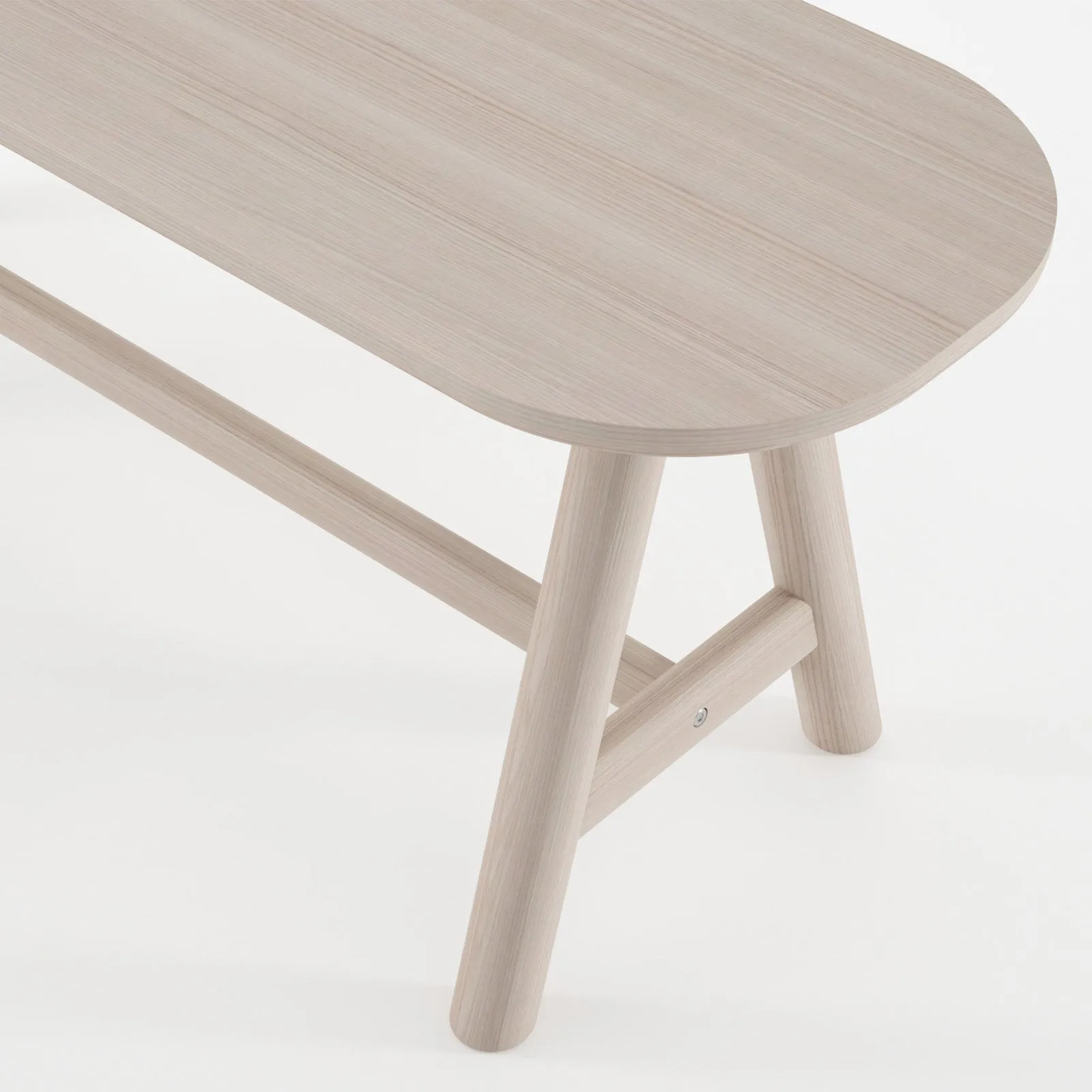 Curbus Oval Bench - White Ash