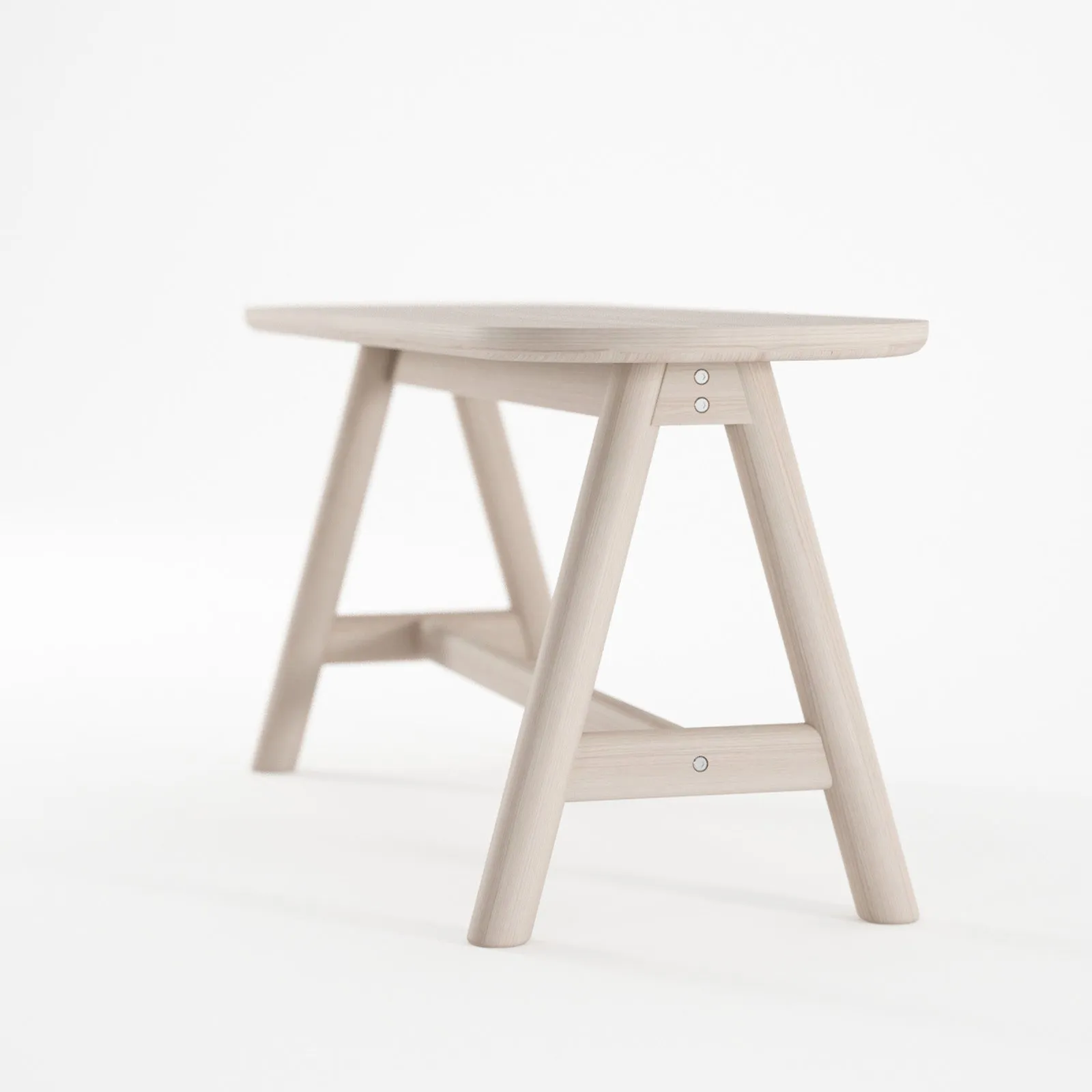 Curbus Oval Bench - White Ash