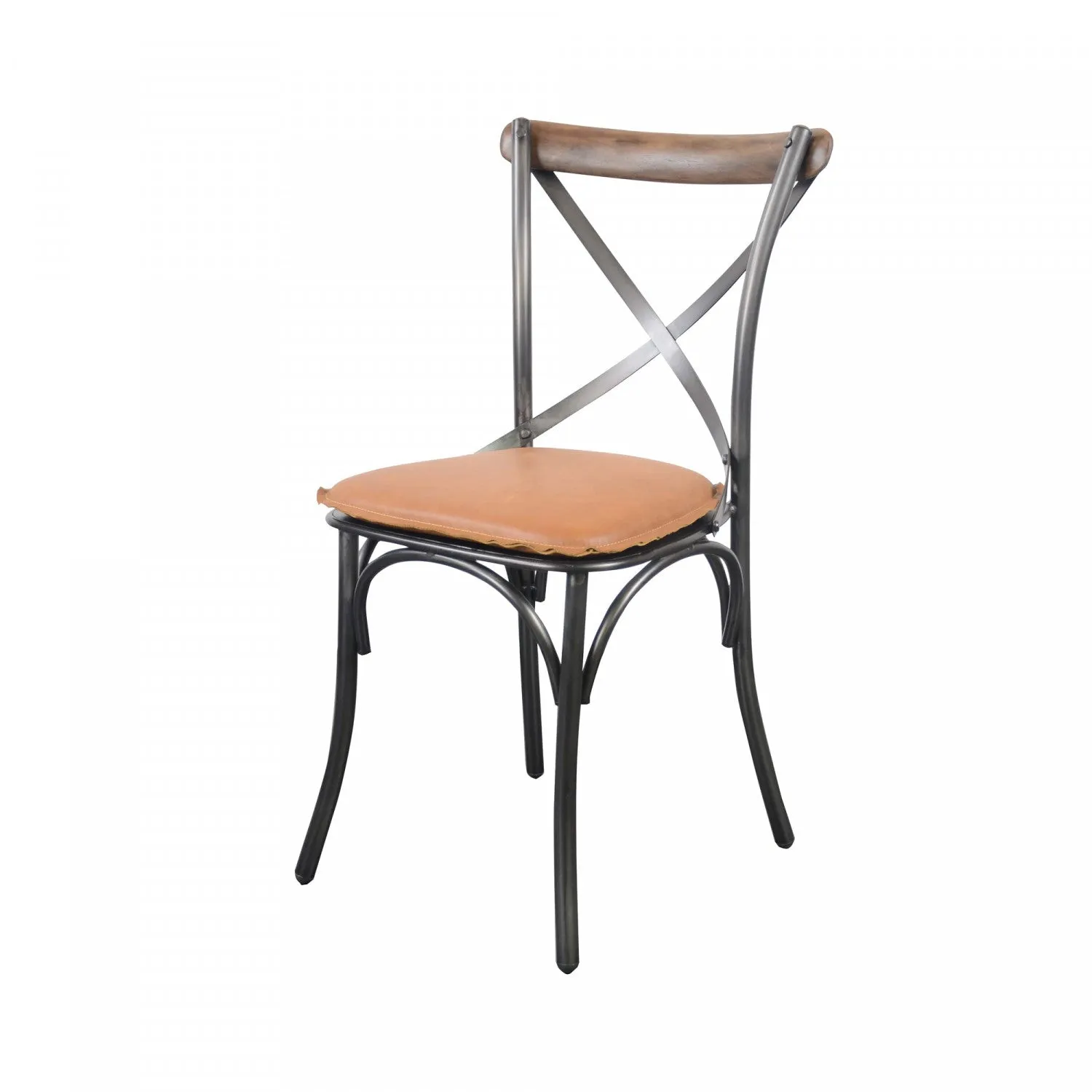 Dovren Leather Cushion Seat - Cognac