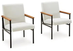 Dressonni Brown Dining Upholstered Arm Chair
