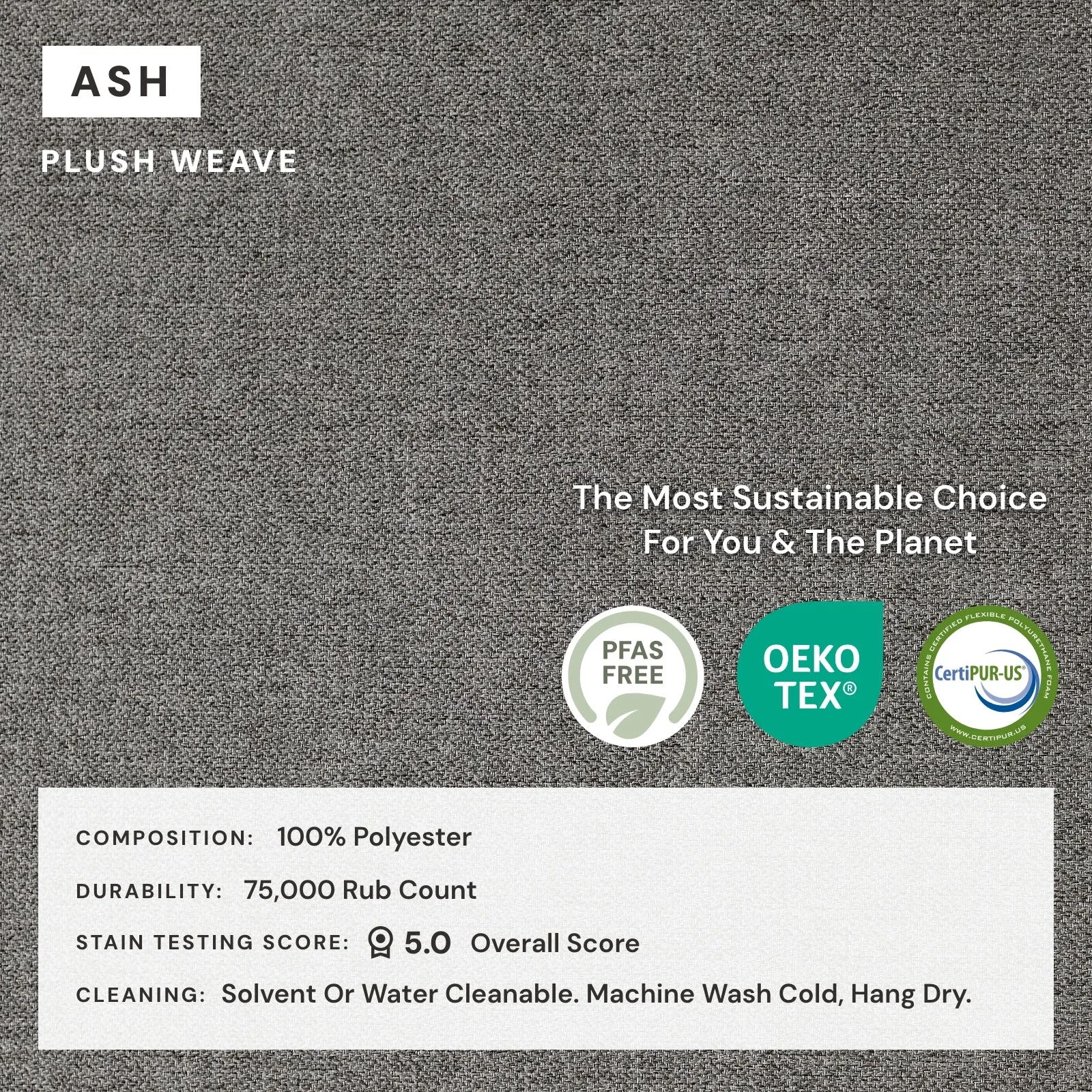 Elevate Comfort Layer Set for 2-Seater | Plush Weave in Ash