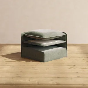 Elevate Comfort Layer Set for 7-Seater Corner Sectional   Bench Ottoman | Heirloom Velvet in Willow