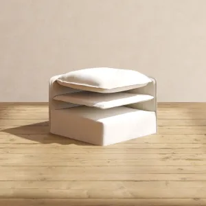 Elevate Comfort Layer Set for 7-Seater Open-Ends U-Sectional   Ottoman | Blended Weave in Flour