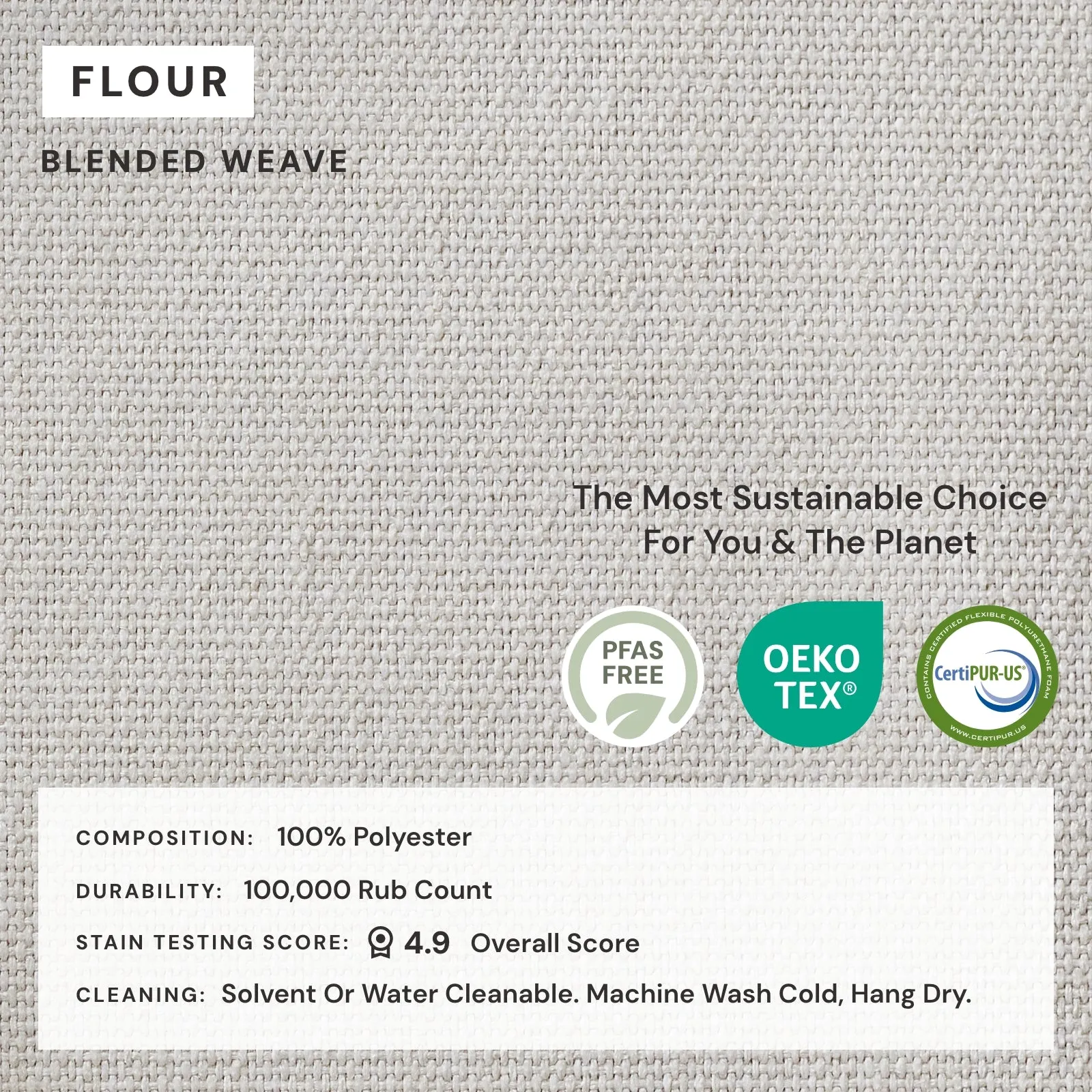 Elevate Comfort Layer Set for 7-Seater U-Sectional   Ottoman | Blended Weave in Flour