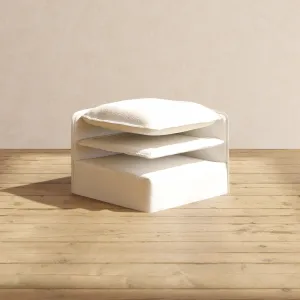 Elevate Comfort Layer Set for 9-Seater Open-Ends U-Sectional   Bench Ottoman | Knit Boucle in Mousse
