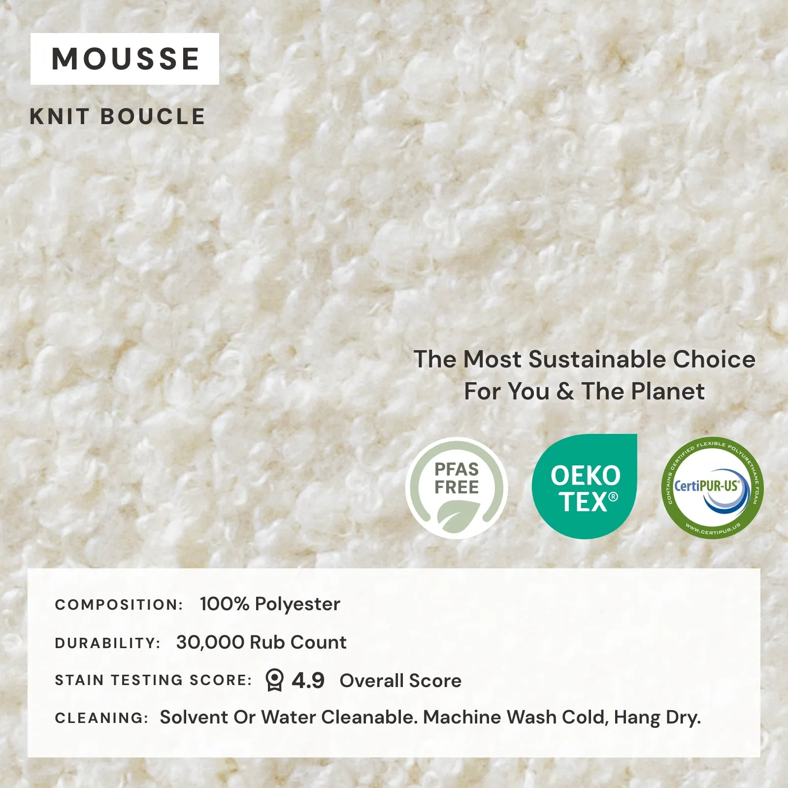 Elevate Comfort Layer Set for Chaise Armchair | Knit Boucle in Mousse