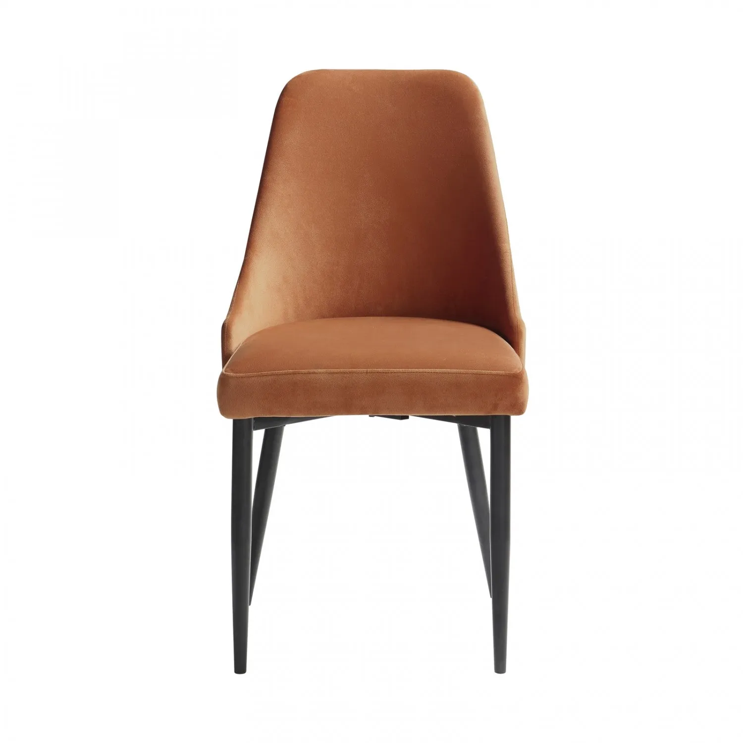 Eugenie Velvet Dining Chair - Orange - Set of Two
