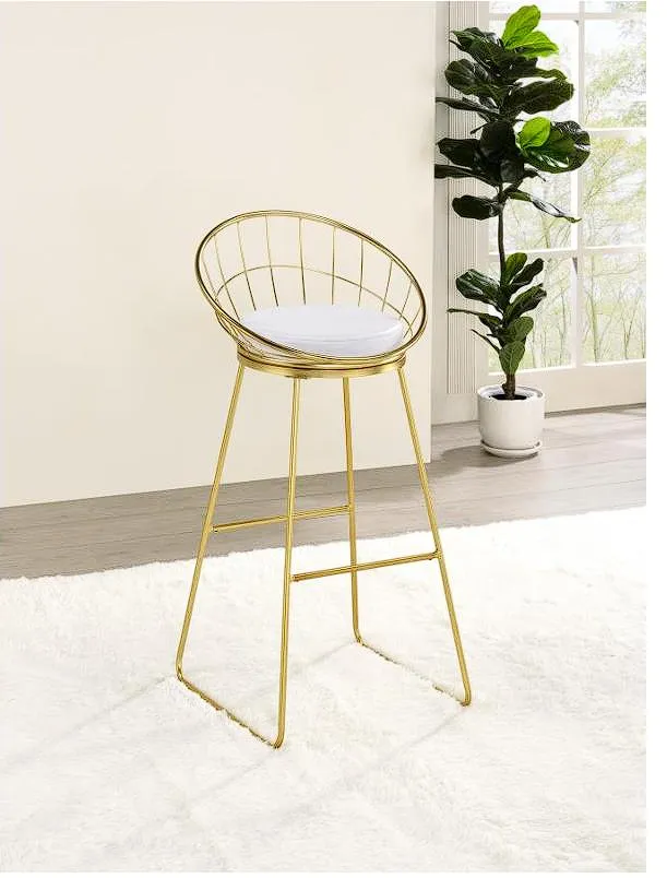 Glenbrook Padded Seat Bar Stools Gold