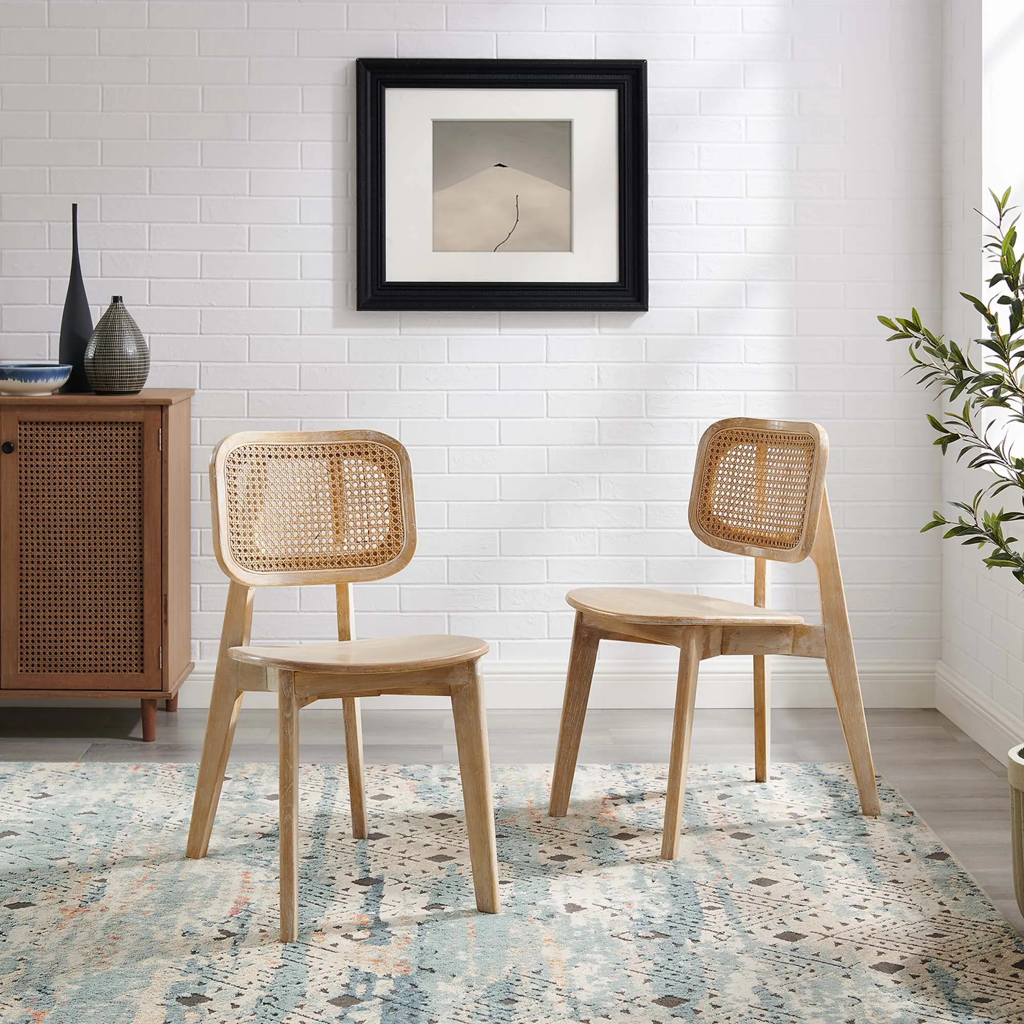 Habitat Wood Dining Side Chair Set of 2 by Modway