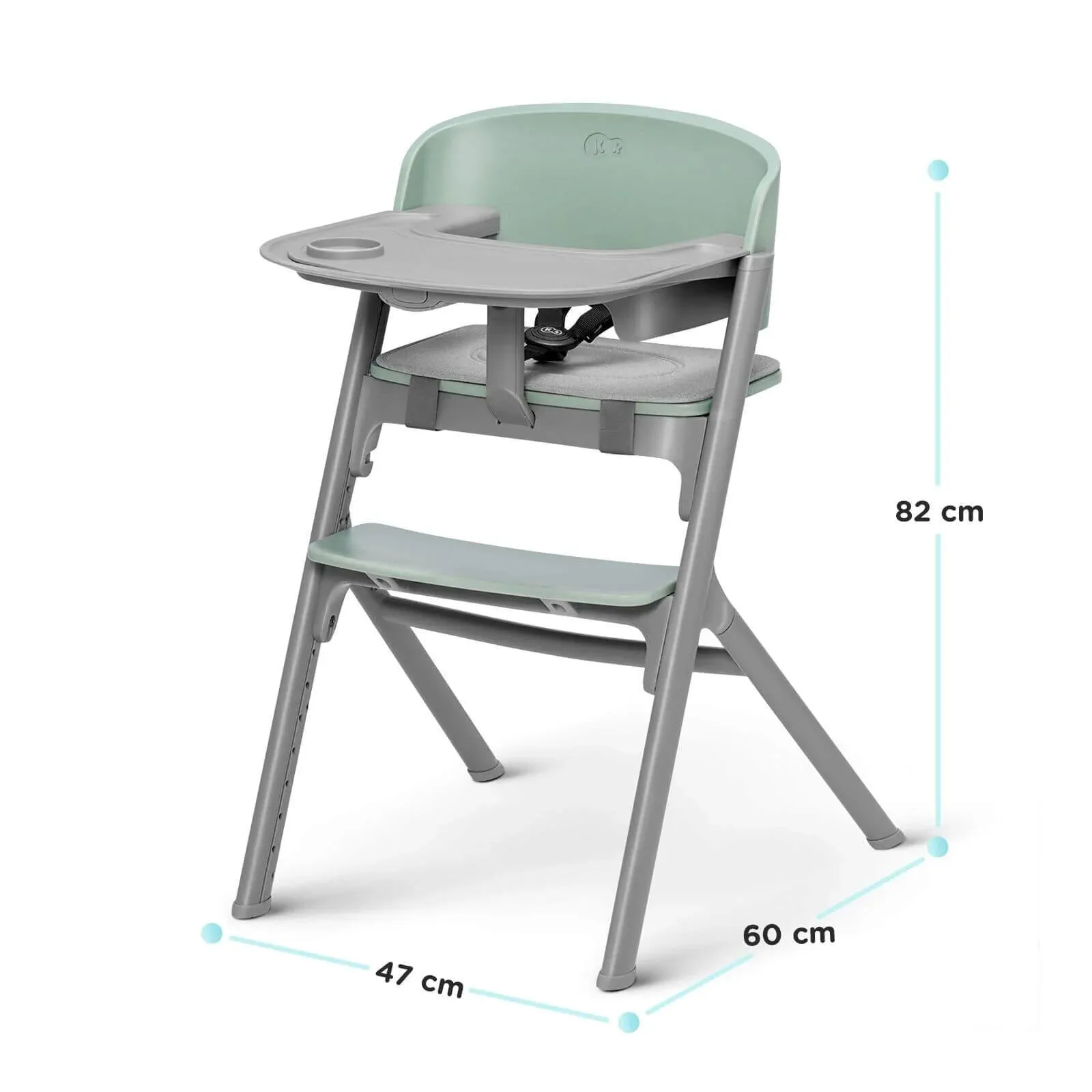 Kinderkraft Livy Highchair with Tray - Olive Green
