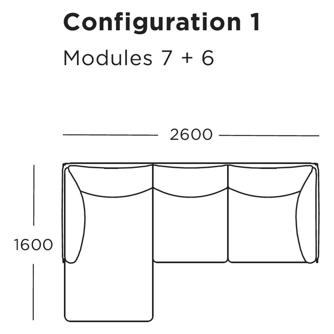 Kite Modular Sofa (Modules 5-8)
