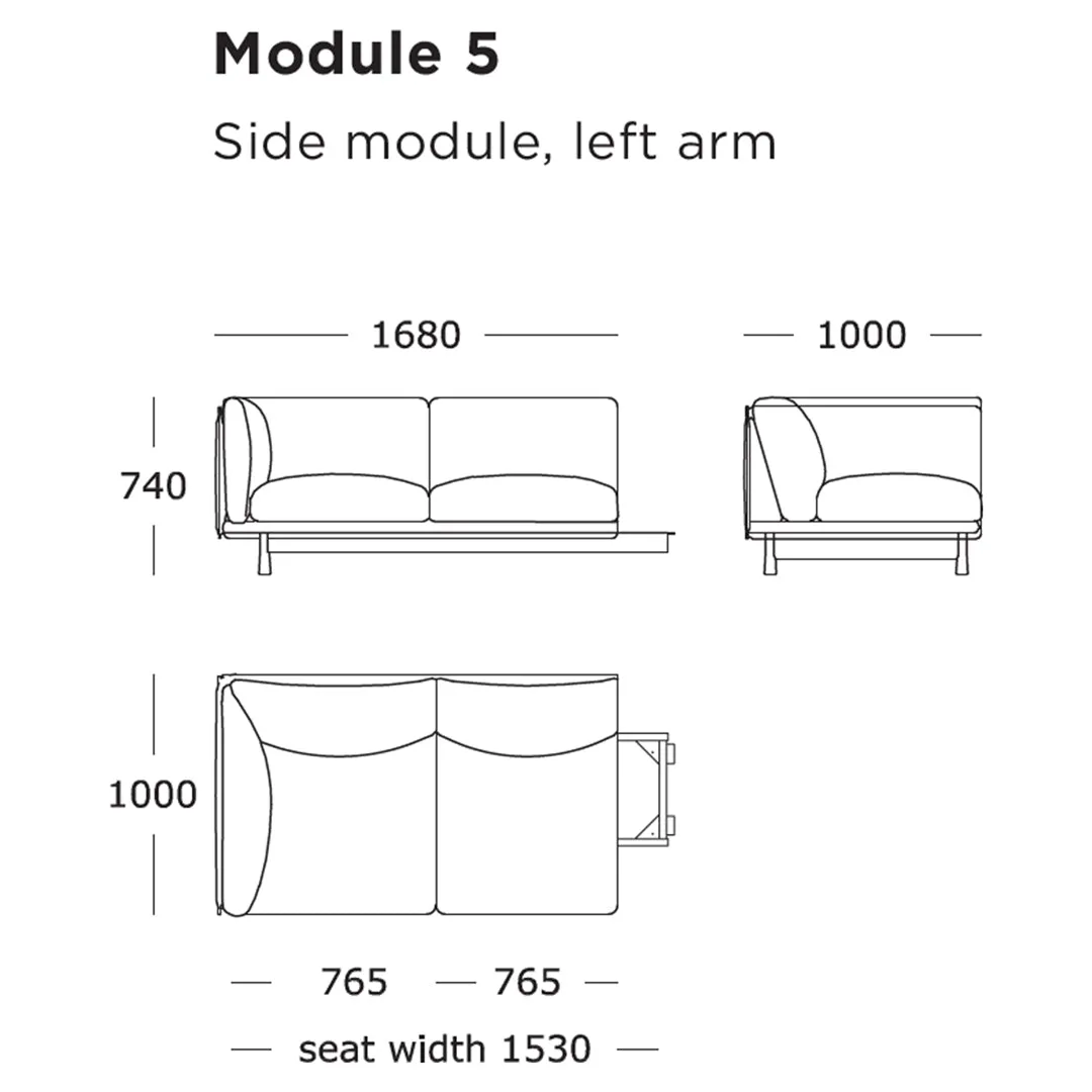 Kite Modular Sofa (Modules 5-8)