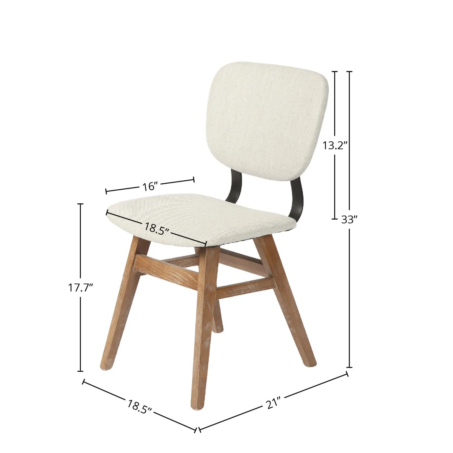 Lamarthe Dining Chair - Tweed Haze - Set of Two