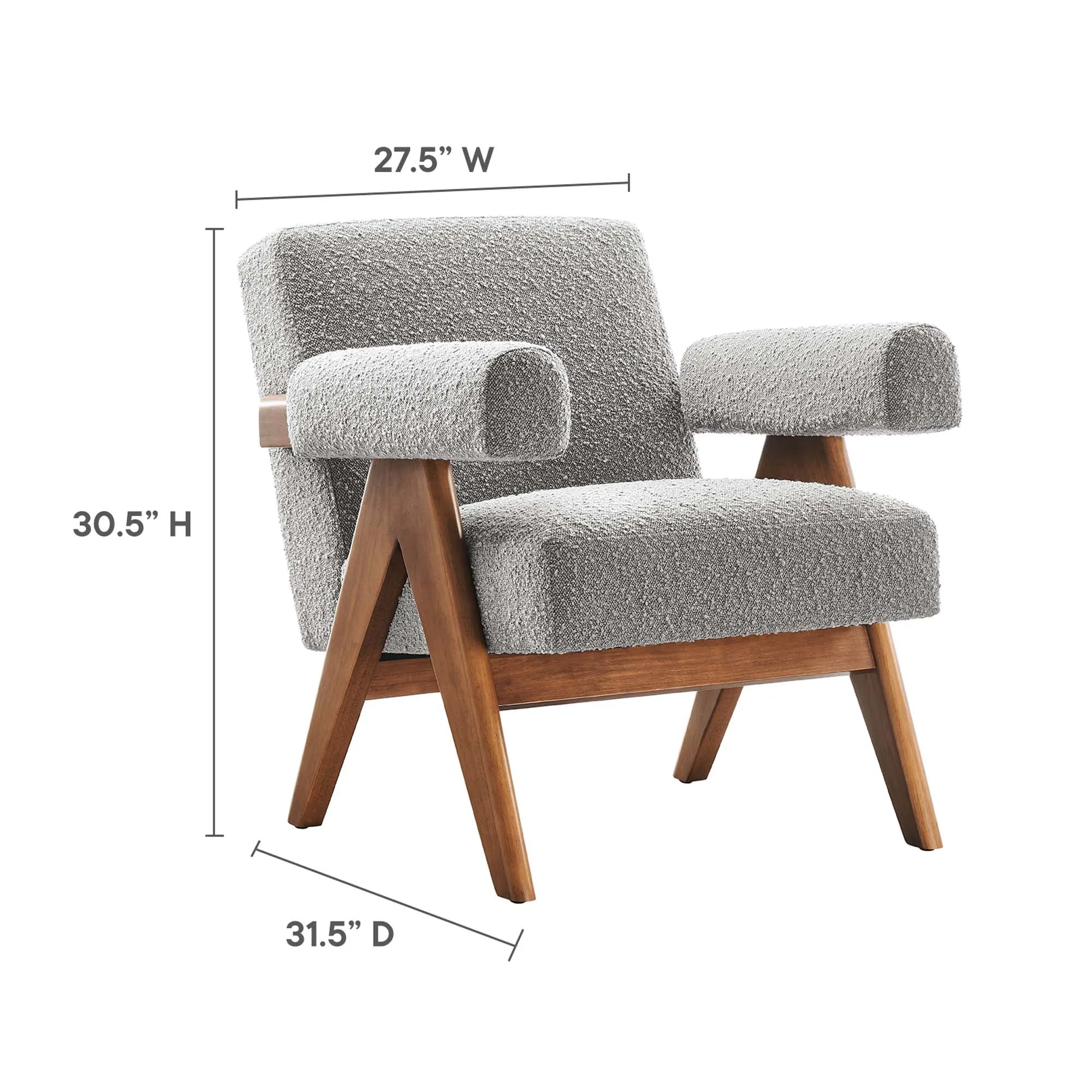 Lyra Boucle Fabric Armchair by Modway
