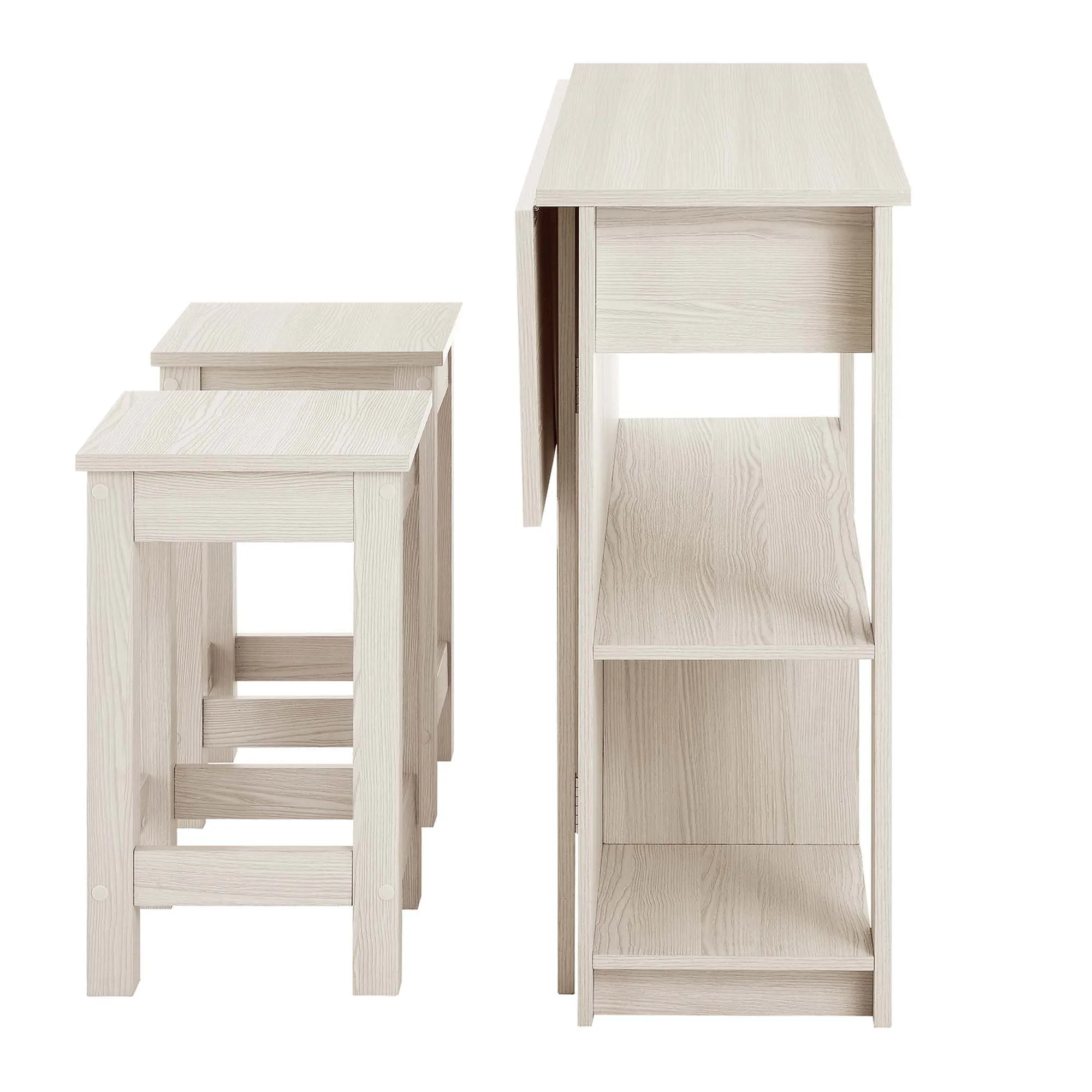 Meadowbrook 3-Piece Kitchen Island and Stool Set by Modway