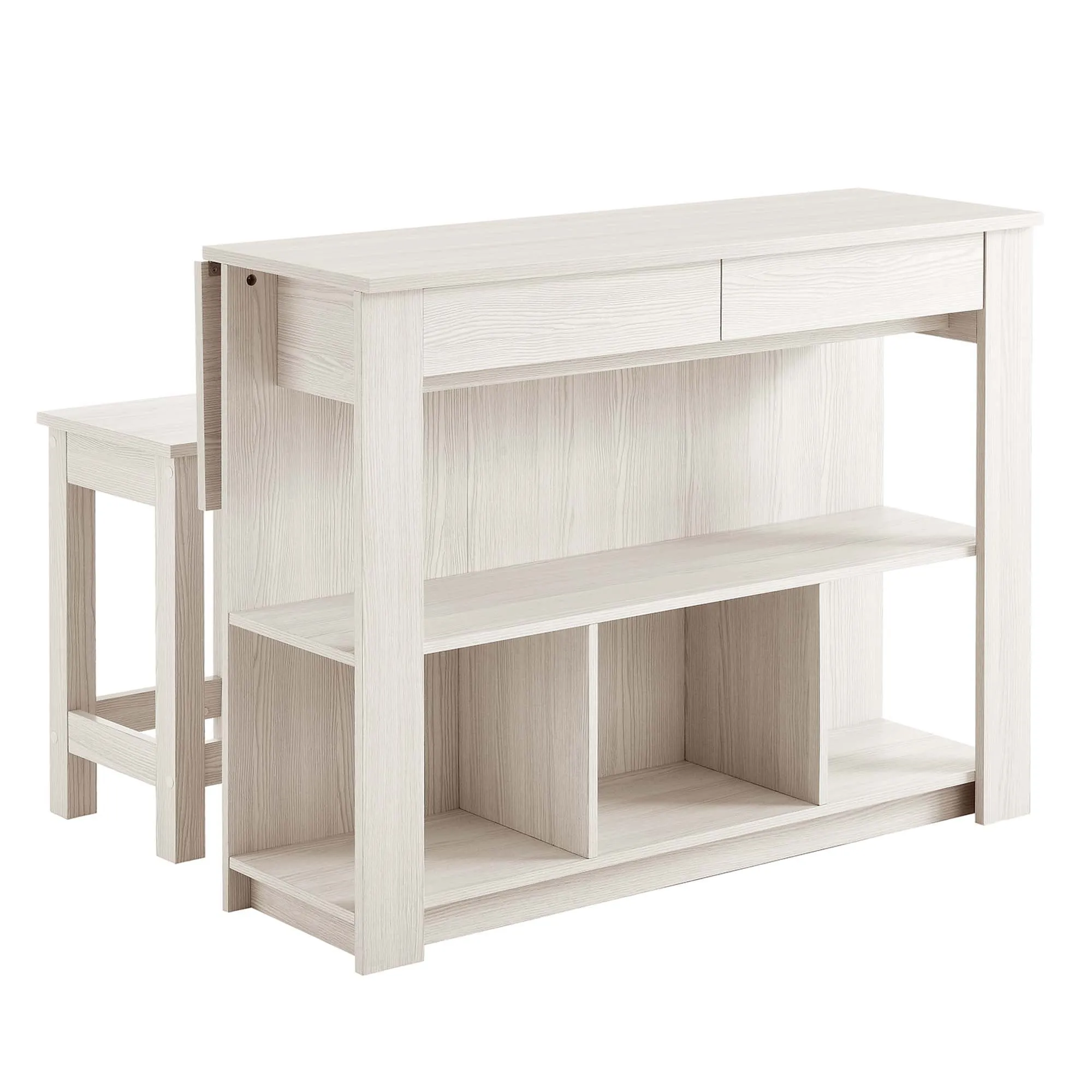 Meadowbrook 3-Piece Kitchen Island and Stool Set by Modway