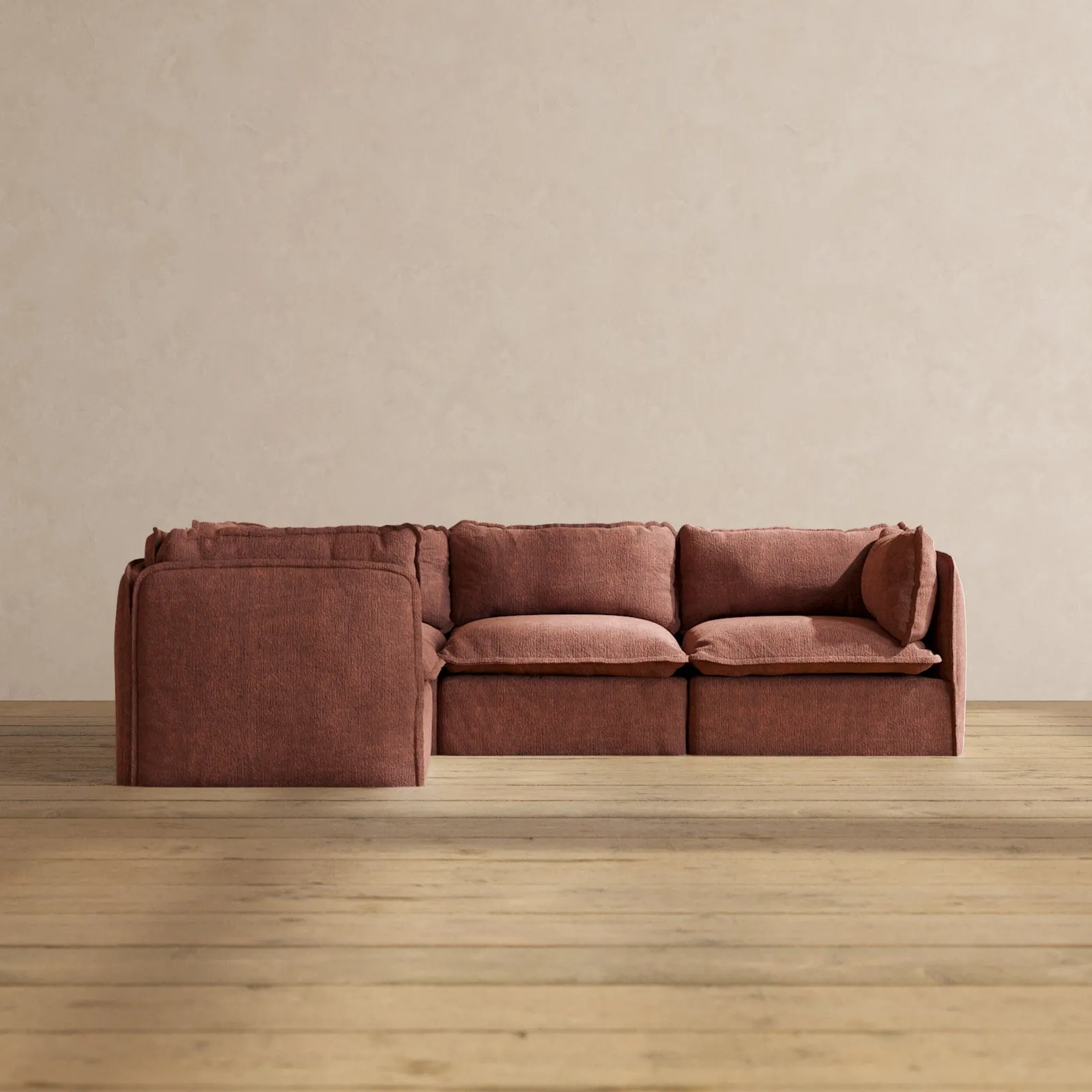 Modular Performance 4-Seater Corner Sectional in Chestnut | Deluxe Blend