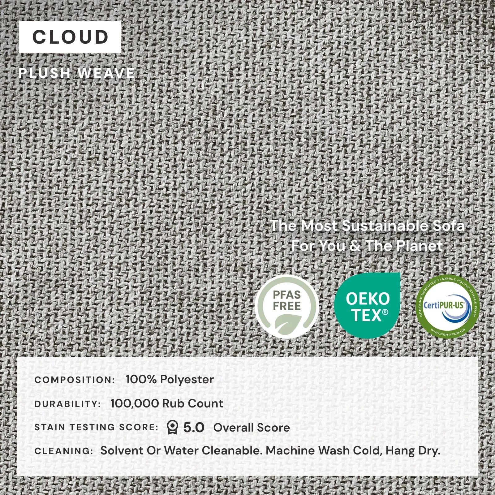 Modular Performance 6-Seater U-Sectional in Cloud | Deluxe Blend