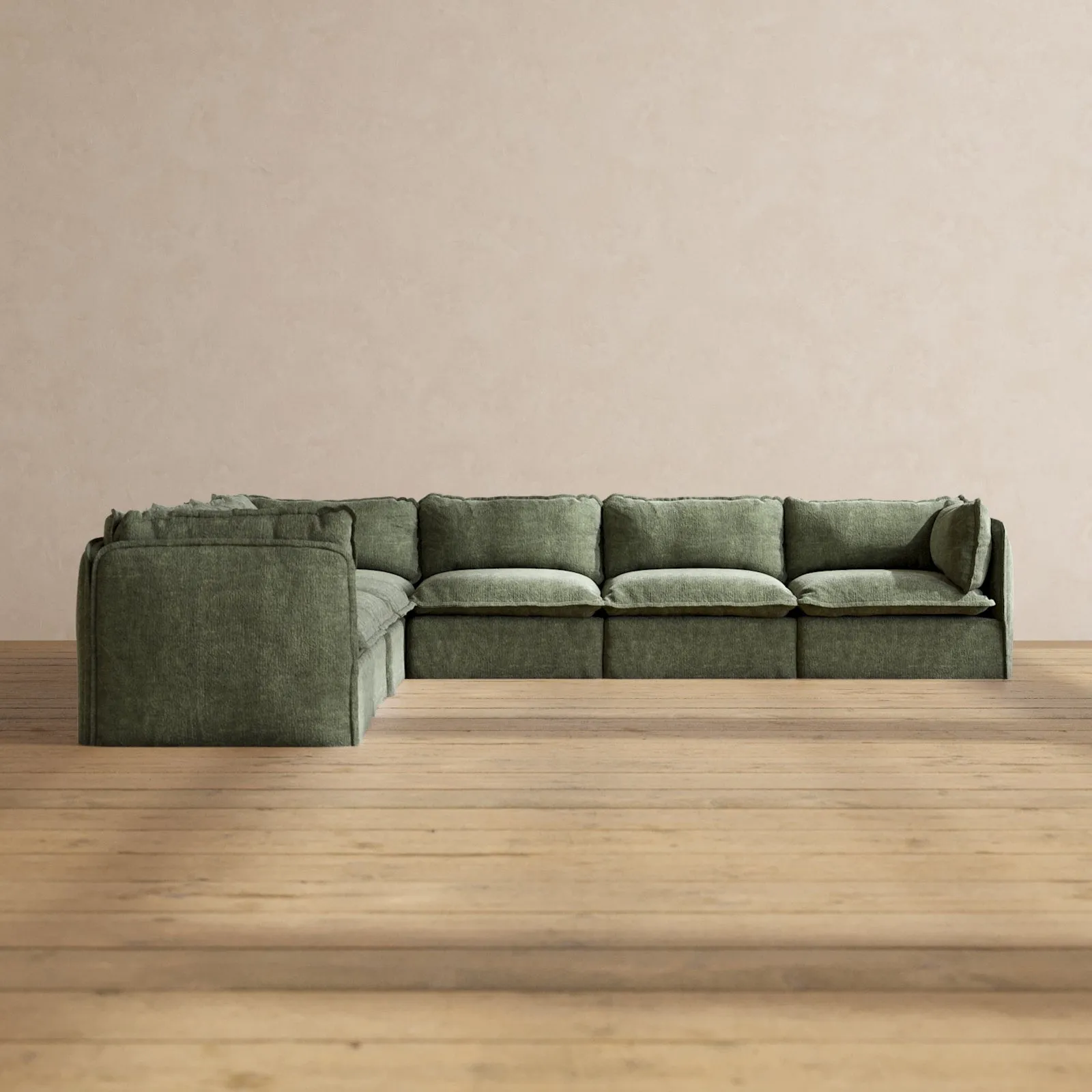 Modular Performance 7-Seater Corner Sectional in Willow | Relaxed Blend