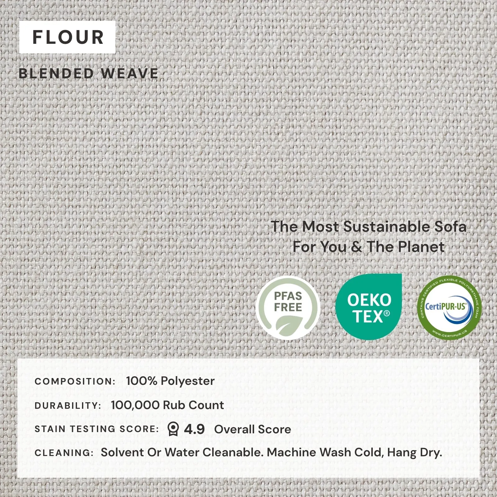 Modular Performance 7-Seater Open-Ends Corner Sectional in Flour | Deluxe Blend