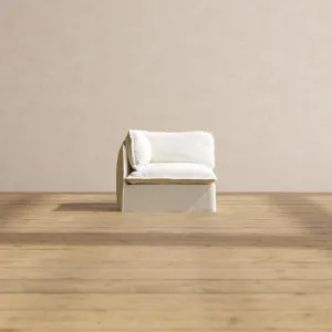 Modular Performance Corner Chair in Eggshell | Relaxed Blend