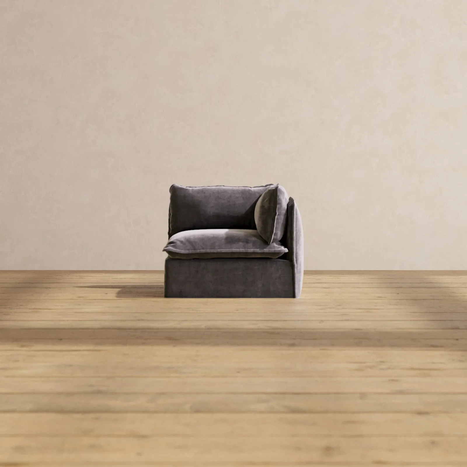 Modular Performance End Chair in Cinder | Deluxe Blend